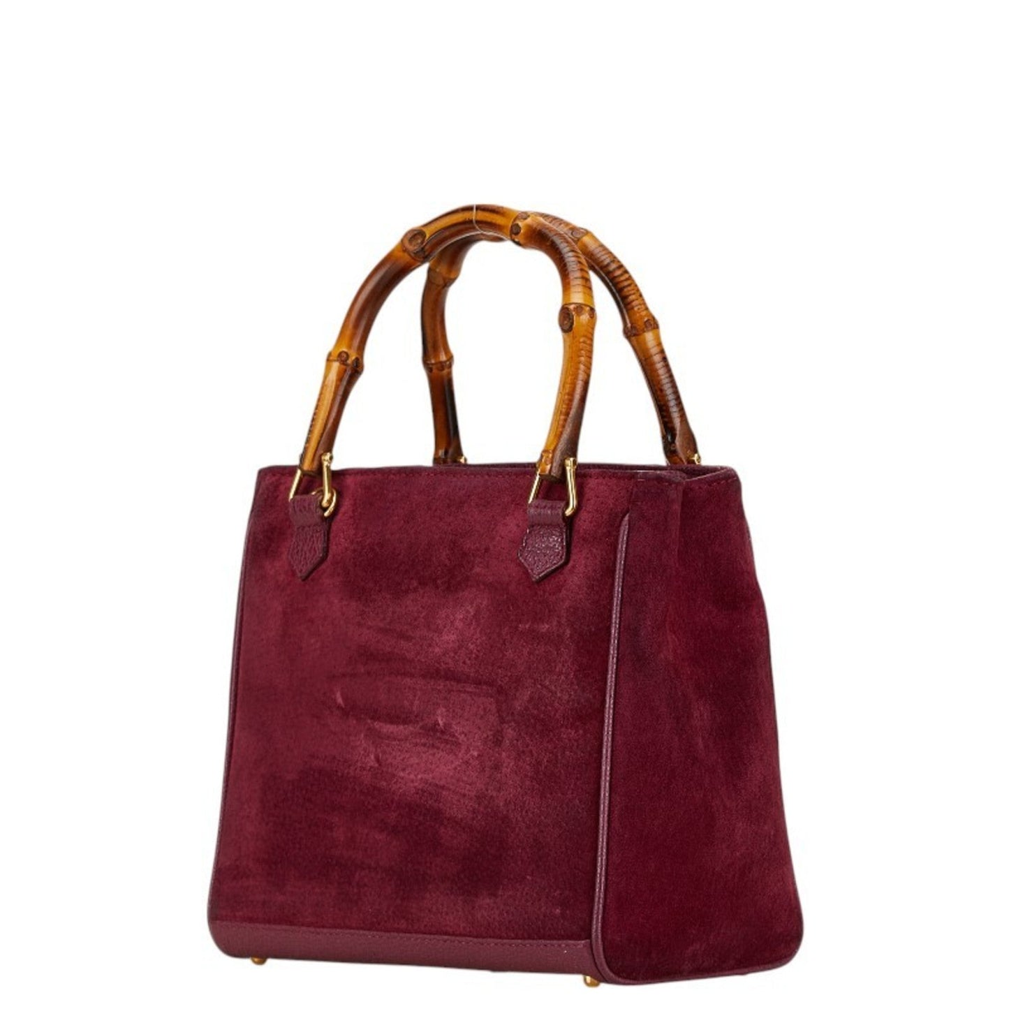 Gucci Brown Purple Suede Handbag