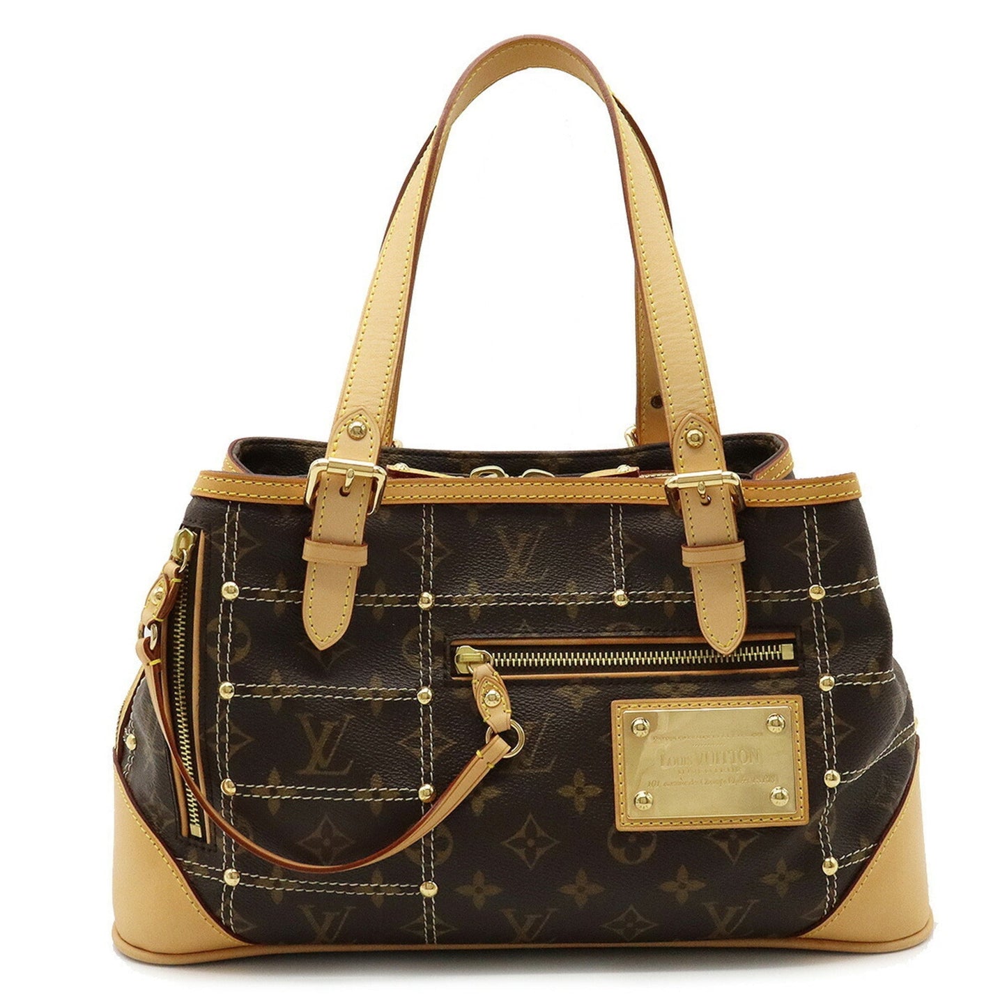 LOUIS VUITTON Monogram Rivet Tote Bag Shoulder Stitch M40140