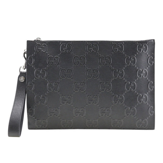 Gucci Black Leather Clutch Bag ()