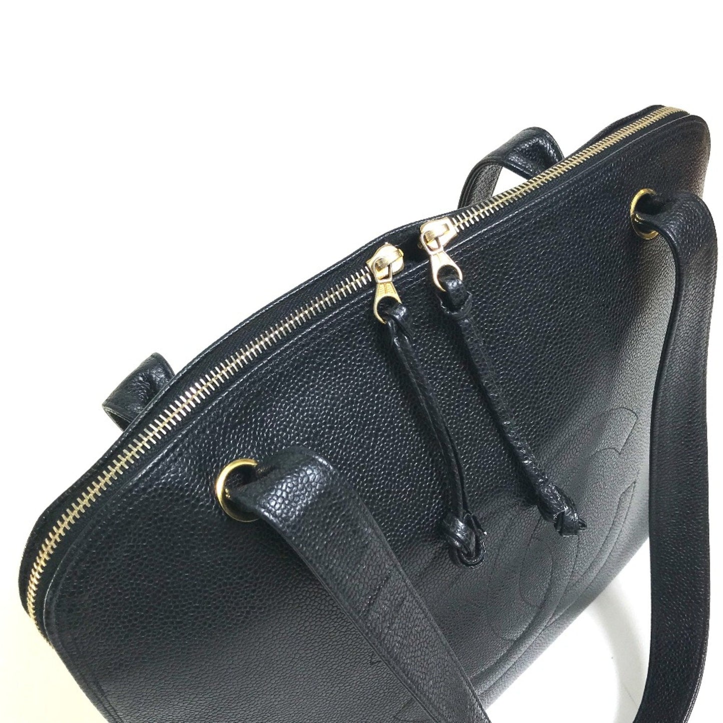 Chanel vintage bag shawl Shoulder Bag Black GoldHardware