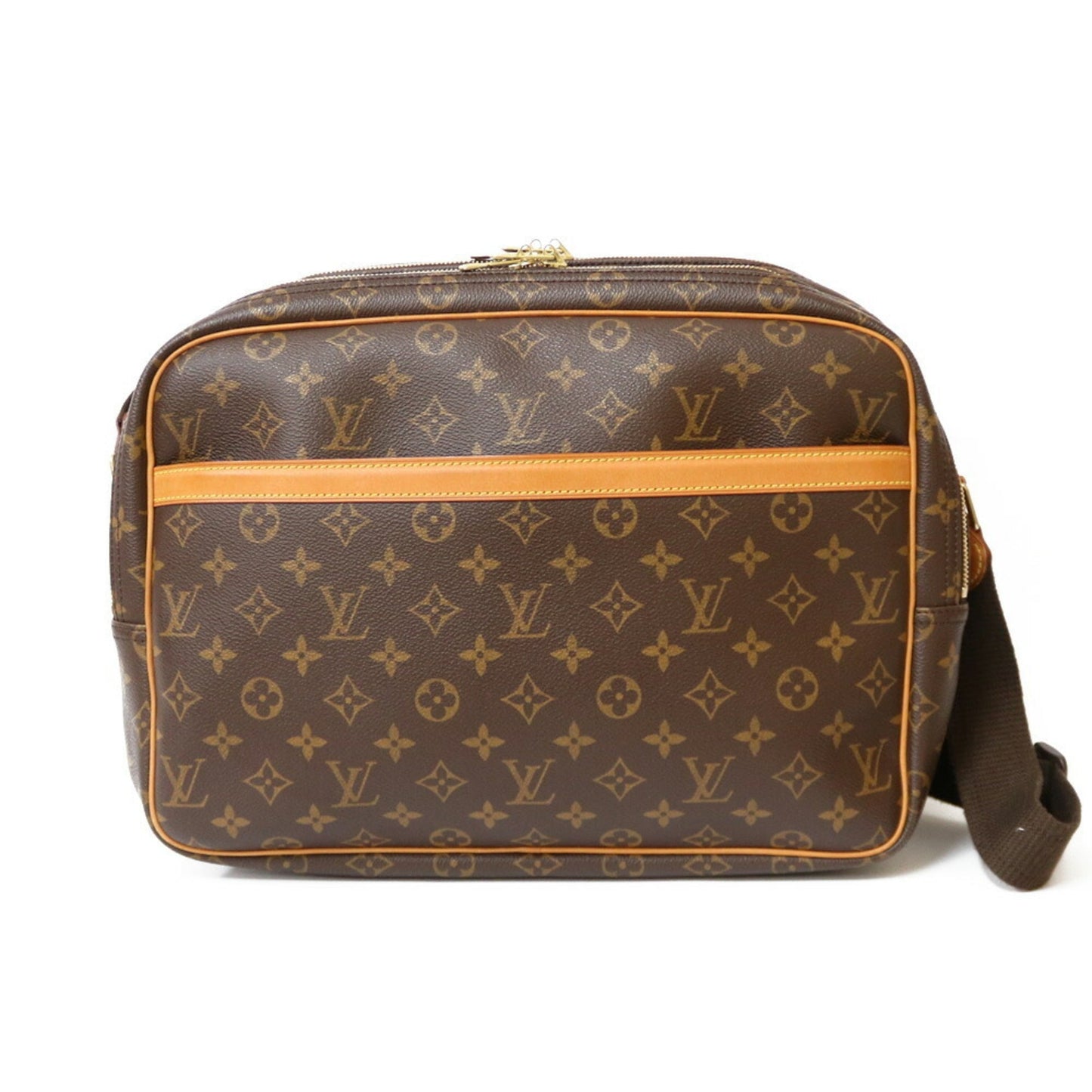 LOUIS VUITTON Shoulder Bag Monogram Reporter GM M45252 Brown Women's Canvas