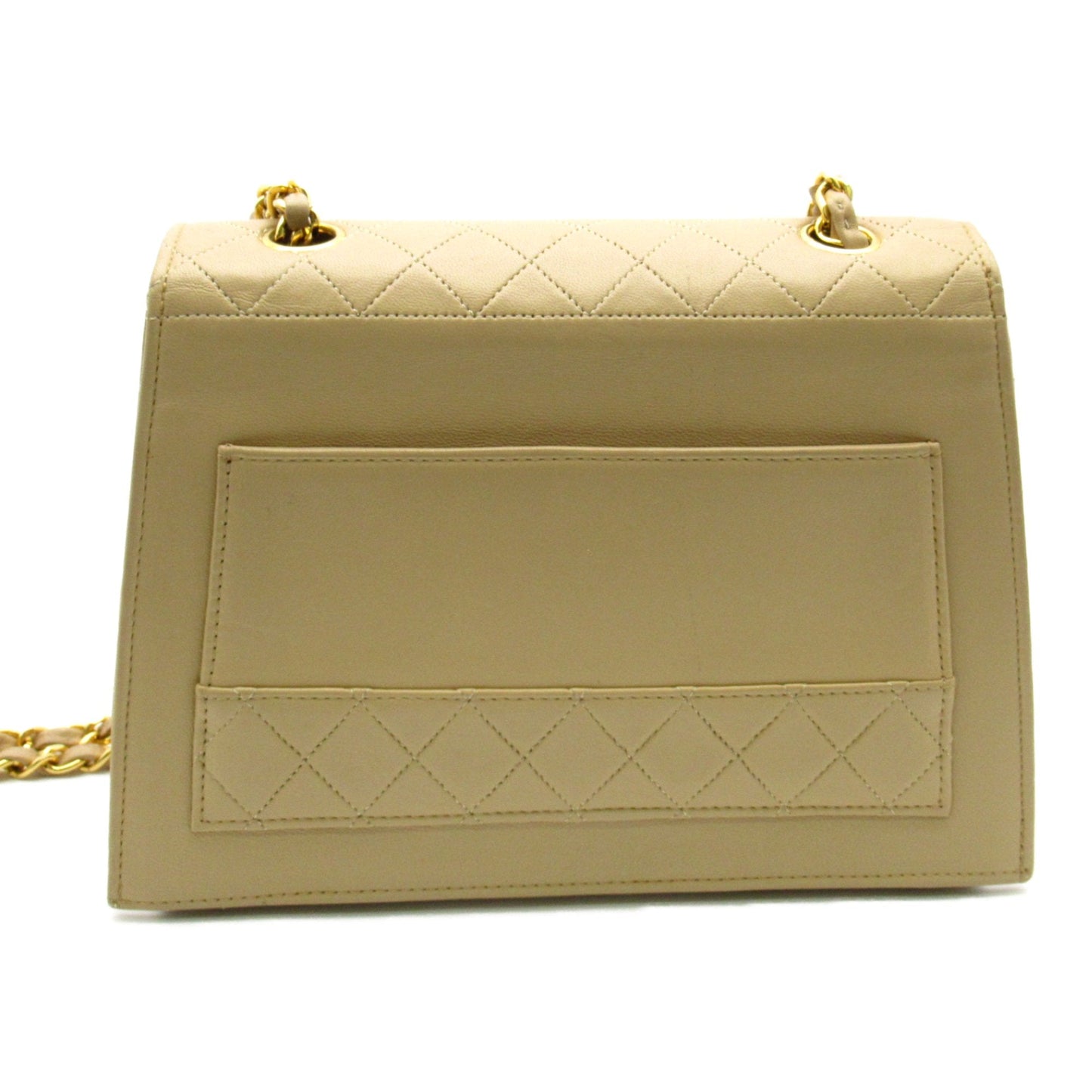 CHANEL ChainShoulder Bag Beige leather
