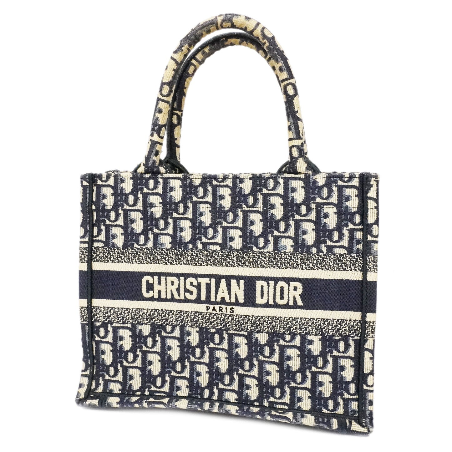 CHRISTIAN DIORAuth  Book Tote Small Women's Canvas Tote Bag Navy
