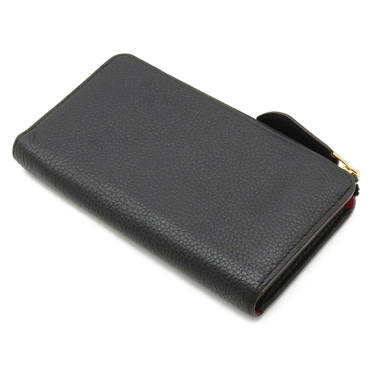 LOUIS VUITTON Portefeuille Comet L-shaped long wallet Taurillon leather Noir black pink M63102