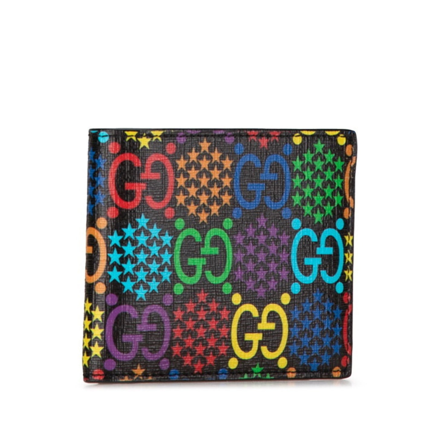 Gucci Black Multi-Color Pvc Wallet (Bi-Fold)