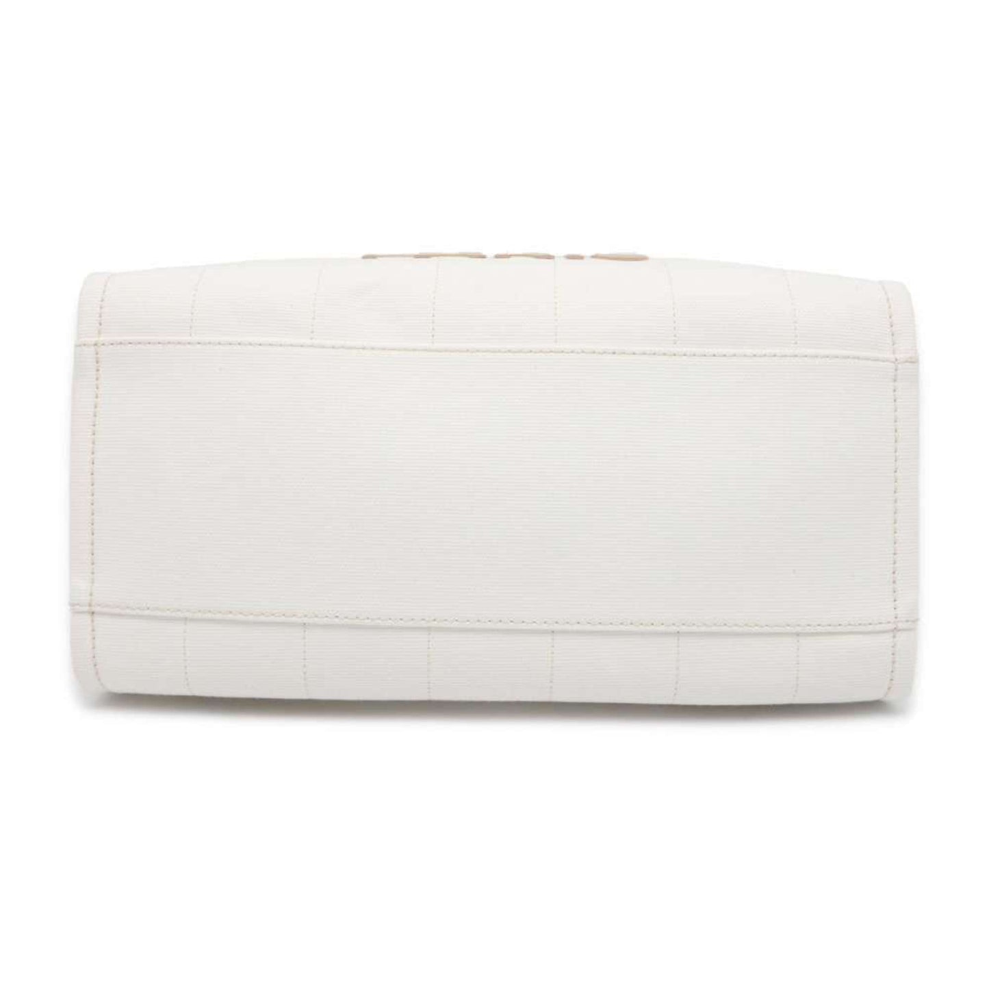 Chanel Tote Bag Deauville Line Coco Mark Large Canvas A66941 2way Shoulder White