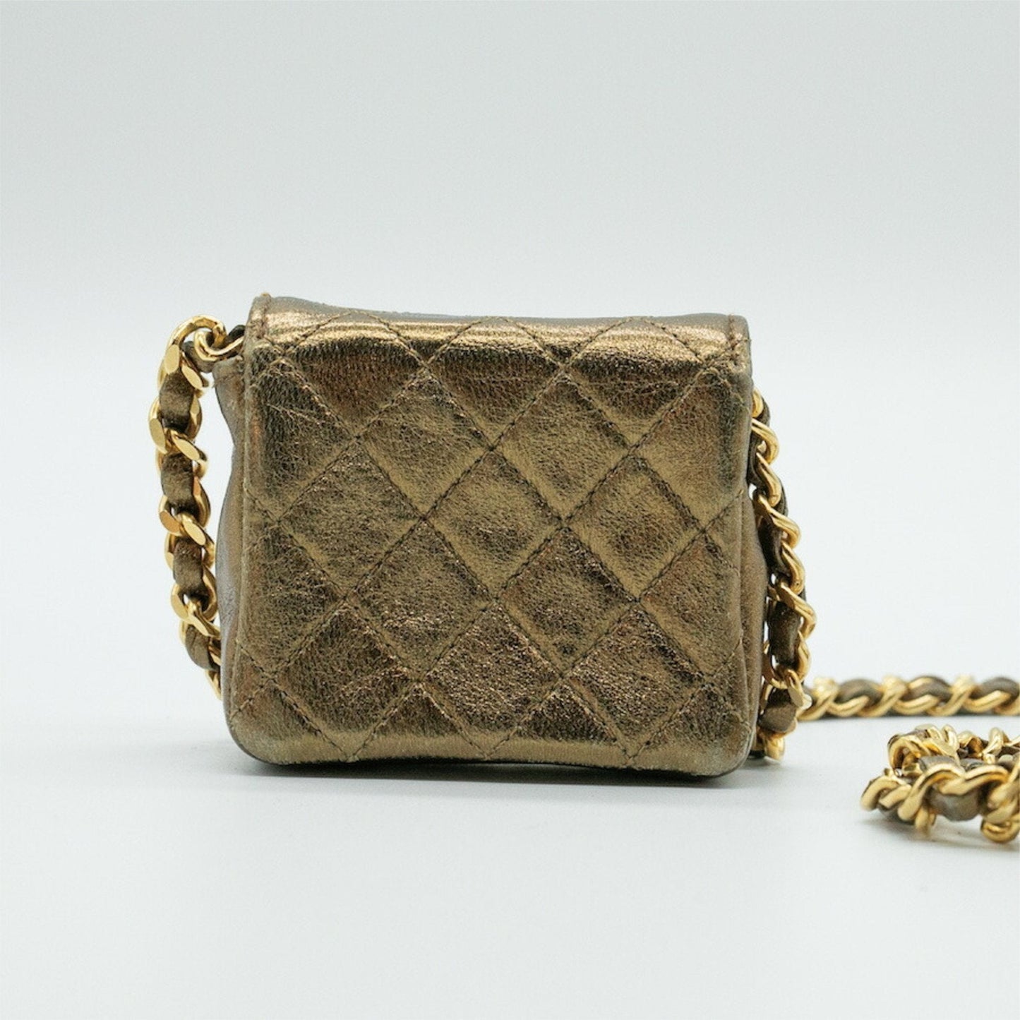 CHANEL Shoulder Bag Matelasse Leather Gold Women's PD288