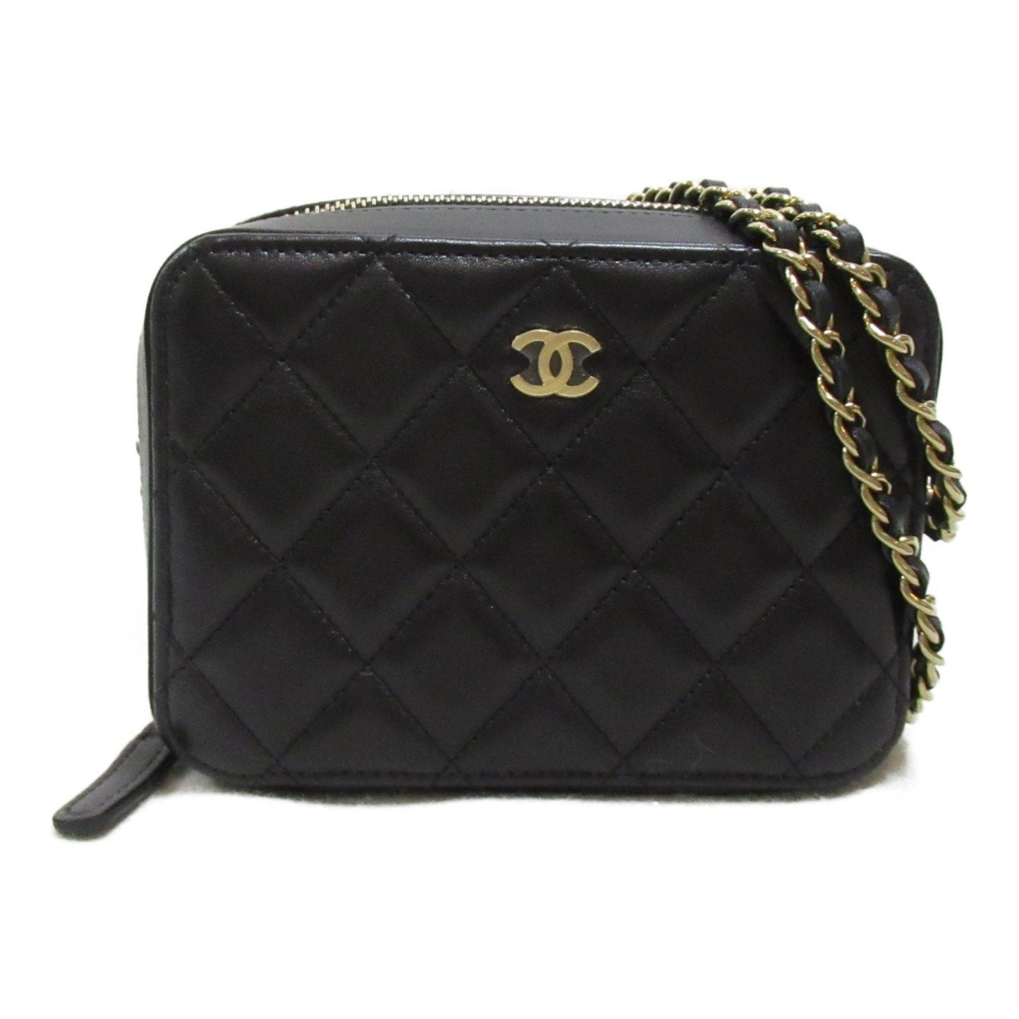 CHANEL Mini ChainShoulder Bag Black Lambskin (sheep leather)