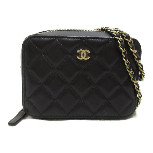 CHANEL Mini ChainShoulder Bag Black Lambskin (sheep leather)