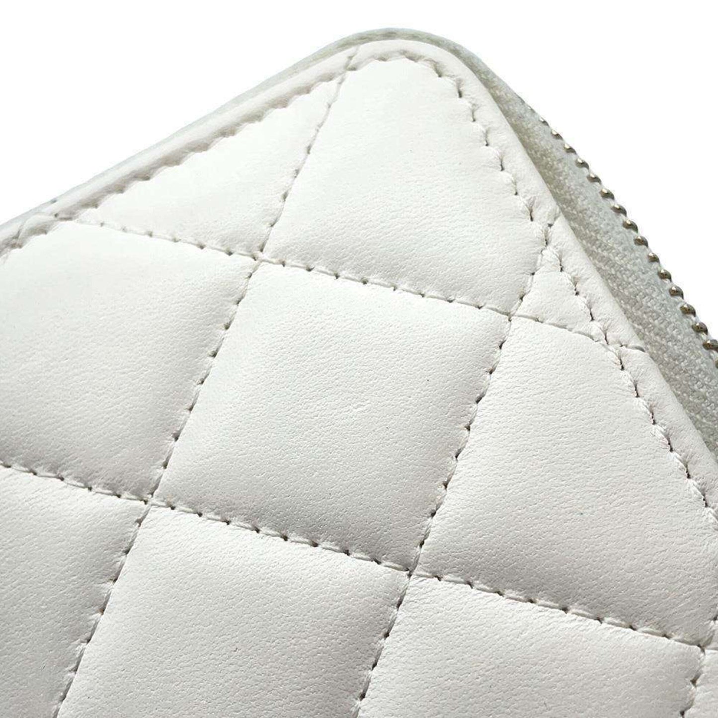 Chanel Wallet/Coin Case Matelasse Coco Mark Lambskin AP3665 CHANEL Wallet Business Card Holder/Card Faux Pearl White