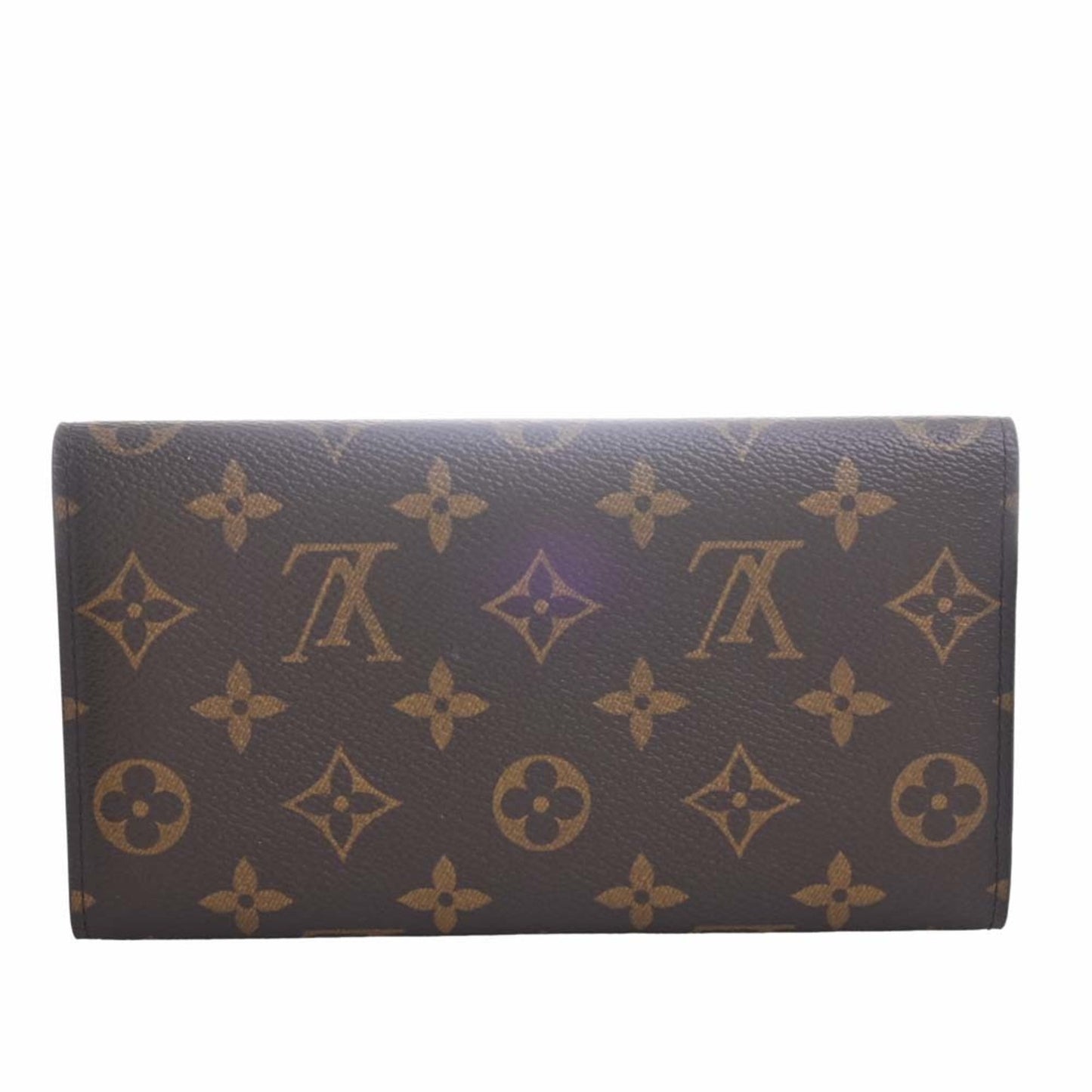 LOUIS VUITTON Monogram Portefeuille International Tri-fold Long Wallet M61217 Brown Women's