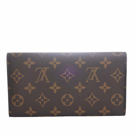LOUIS VUITTON Monogram Portefeuille International Tri-fold Long Wallet M61217 Brown Women's