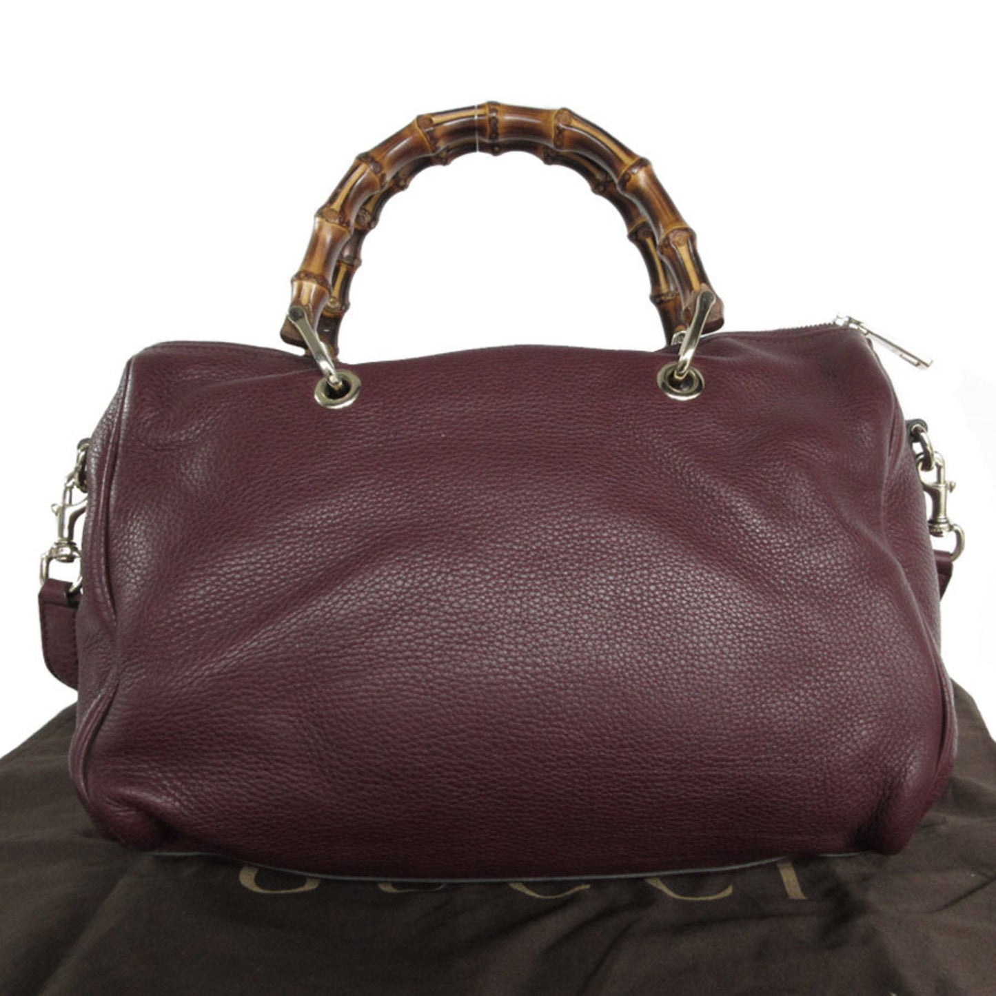 Gucci Bordeaux Leather Handbag Shoulder Bag
