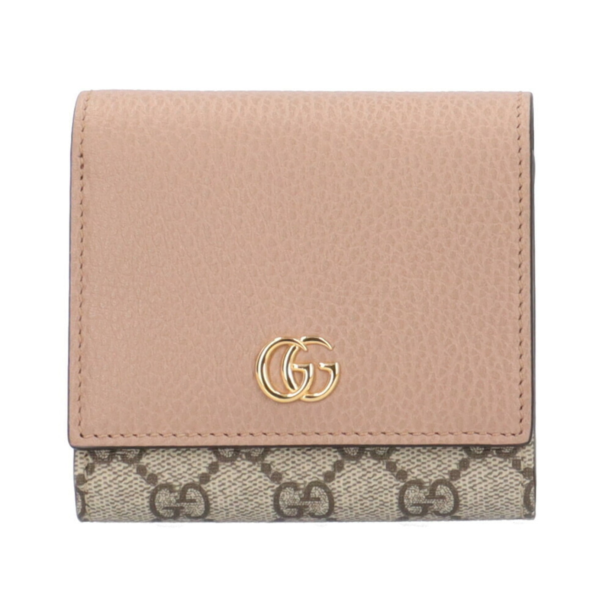 Gucci Beige Pink Gg Supreme Wallet (Bi-Fold) ()