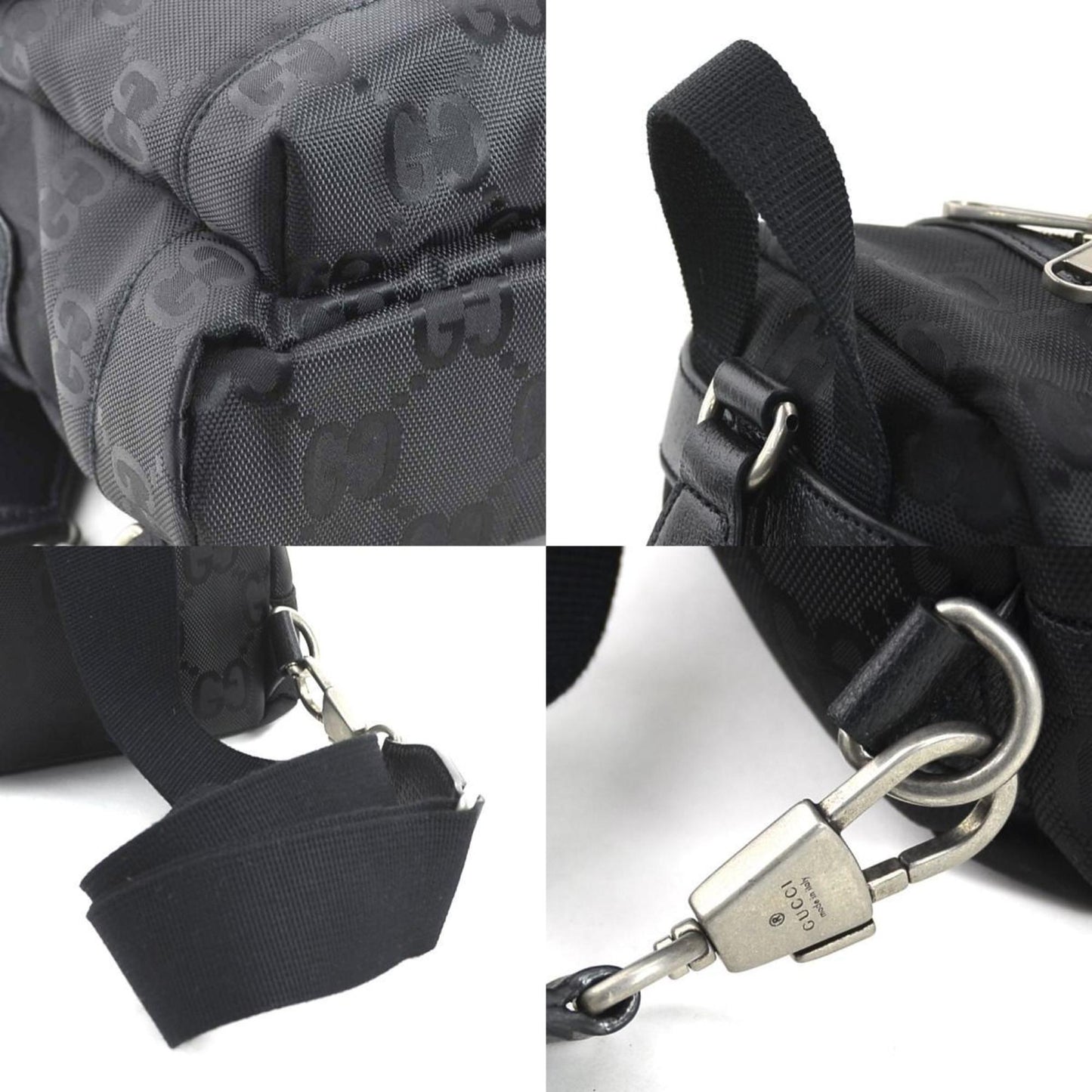 Gucci Black Nylon Canvas Sling Bag