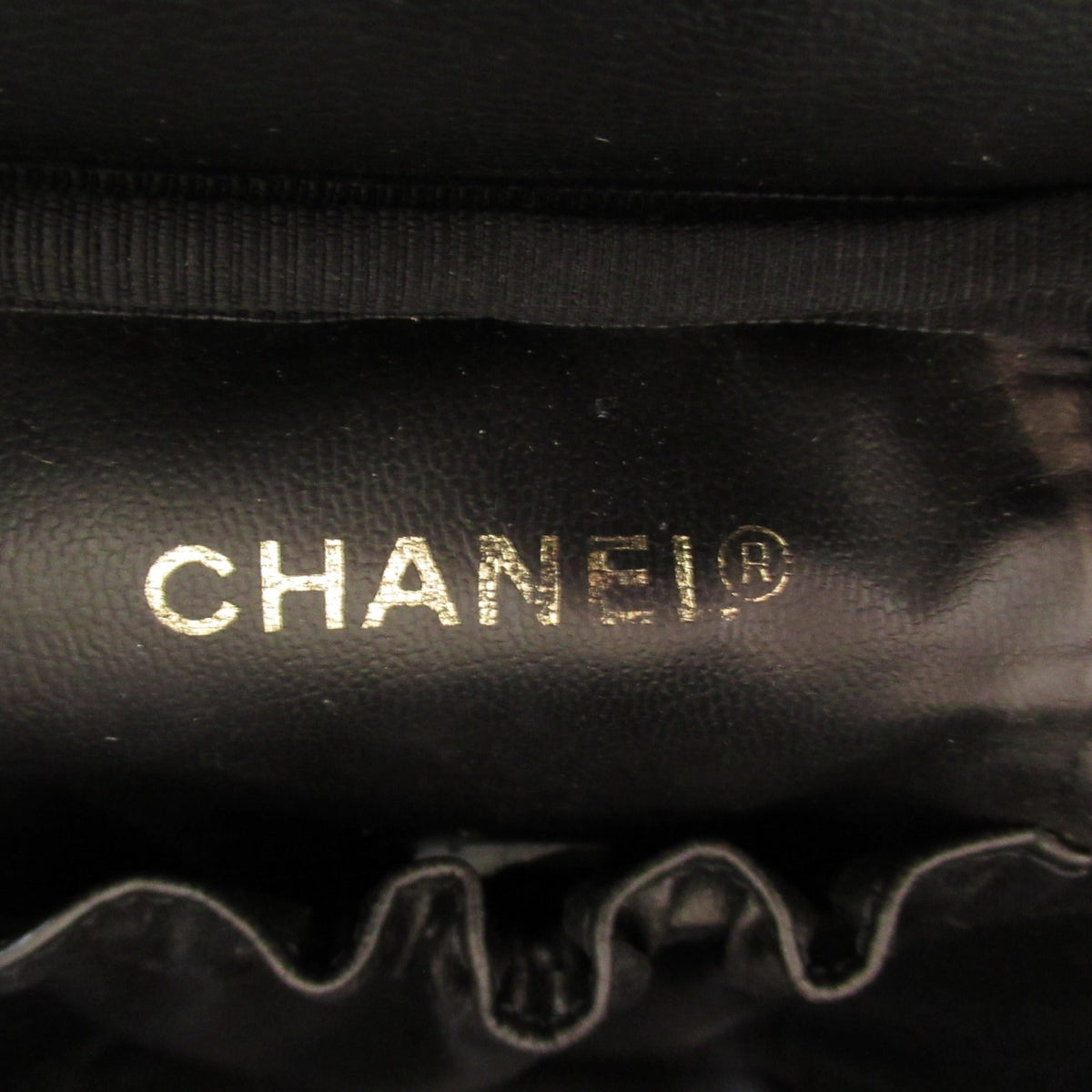 CHANEL Vertical Vanity Handbag Black Caviar Skin (Grained Calf)
