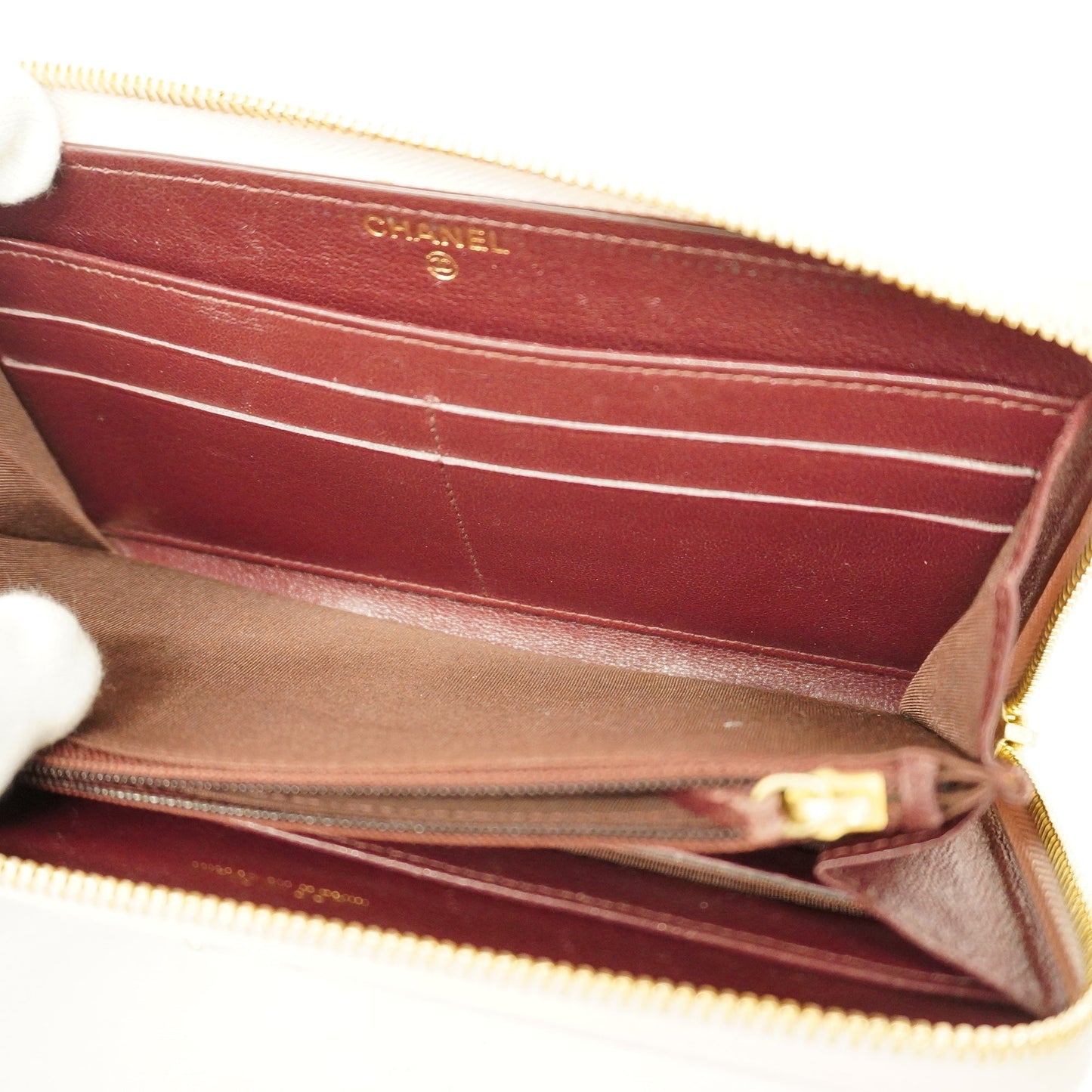 ChanelAuth  Matelasse Long Wallet Gold Hardware Women's Lambskin Long Wallet