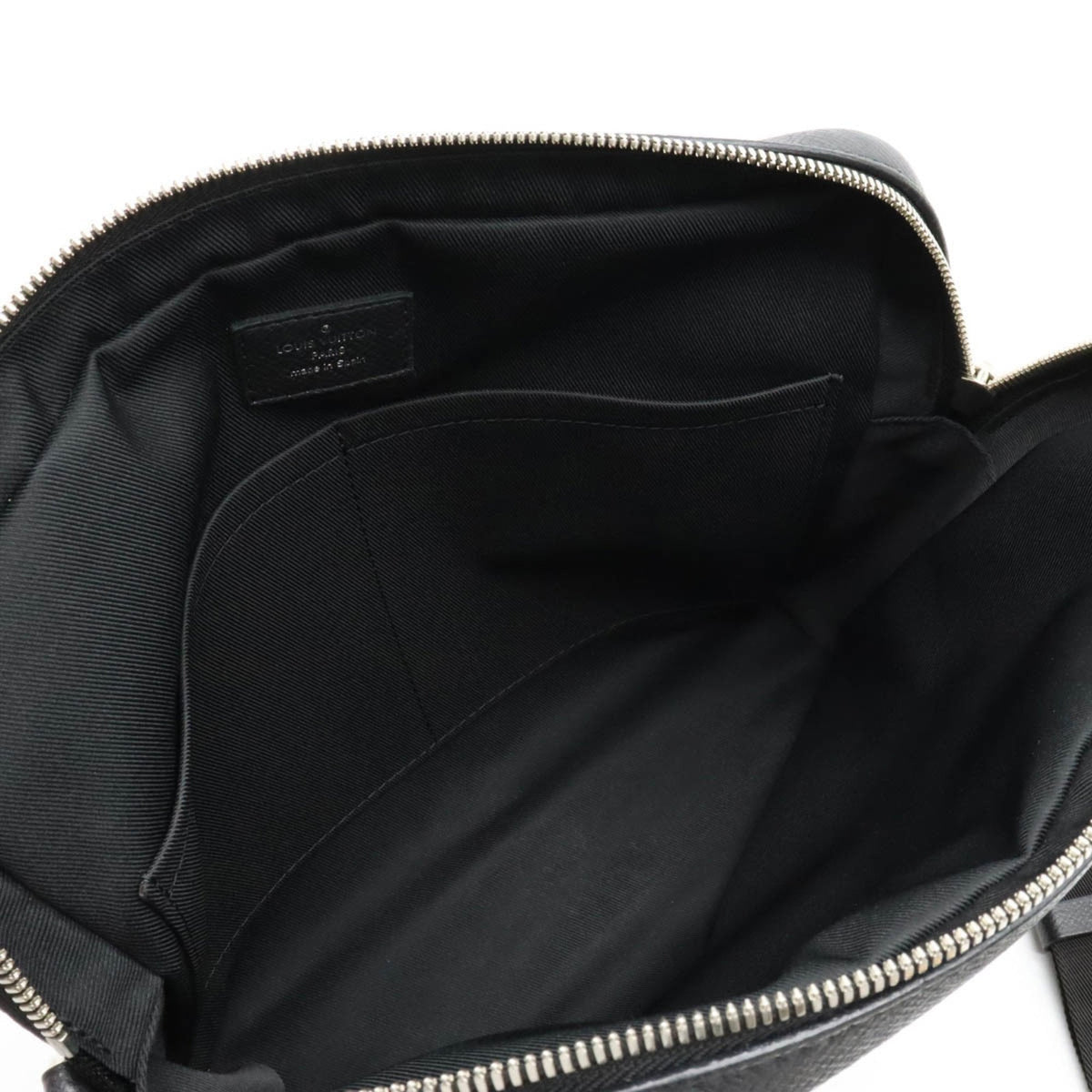 LOUIS VUITTON Taiga Alex Shoulder Bag Leather Noir Black M30260