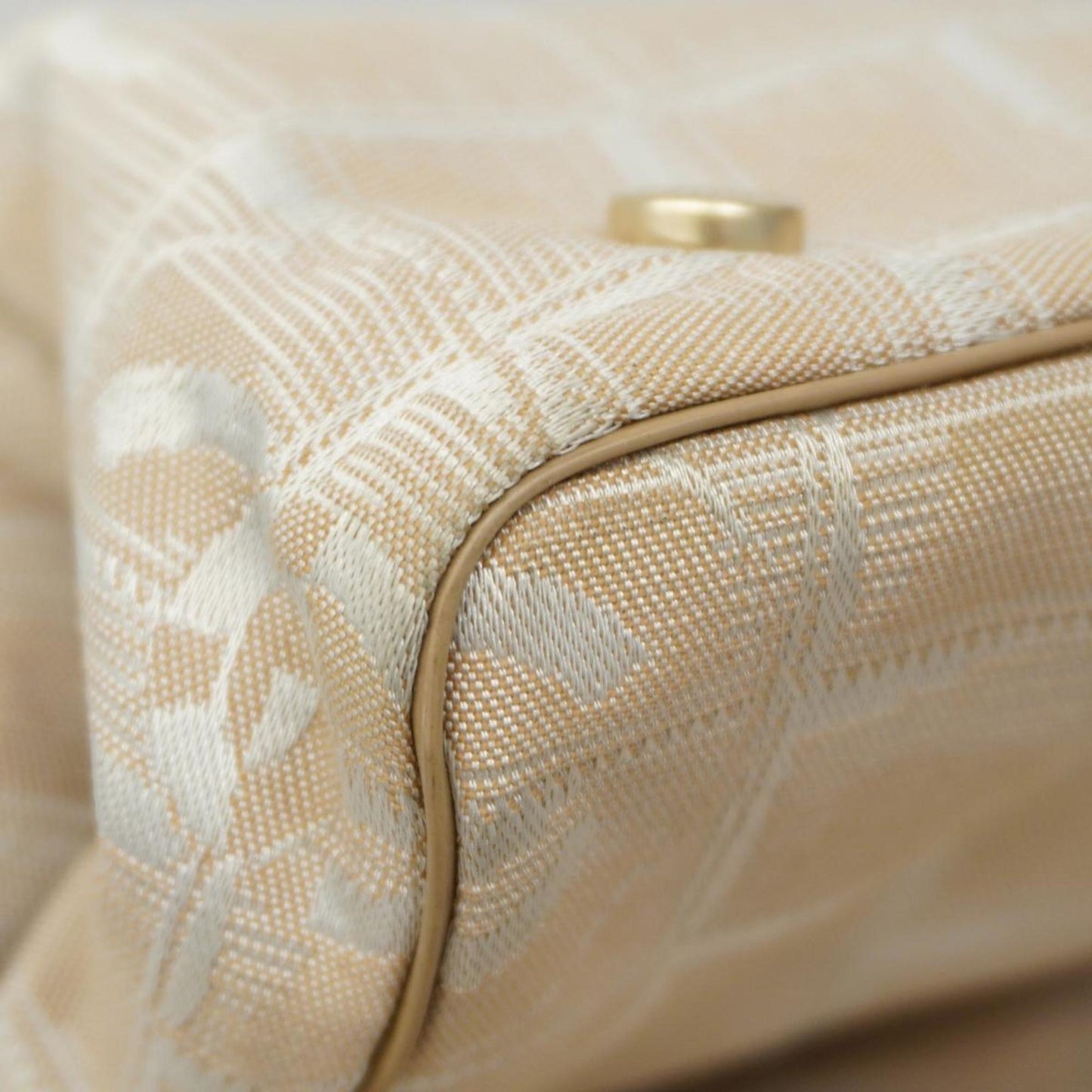 Chanel Tote Bag New Travel Nylon Beige Women's