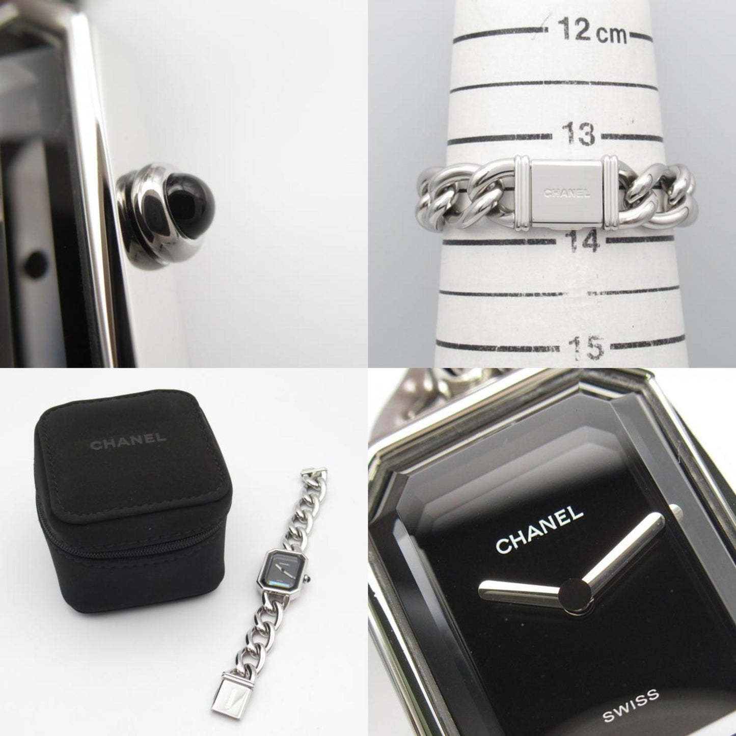 CHANEL Premier S Watch Stainless Steel Ladies Black H0452