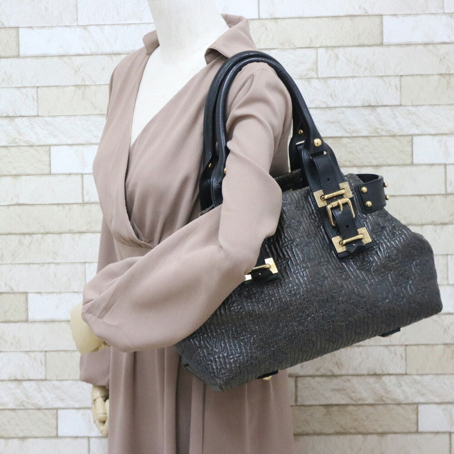 LOUIS VUITTON Shoulder Bag Monogram Motard Biker M95595 Brown Women's Lambskin