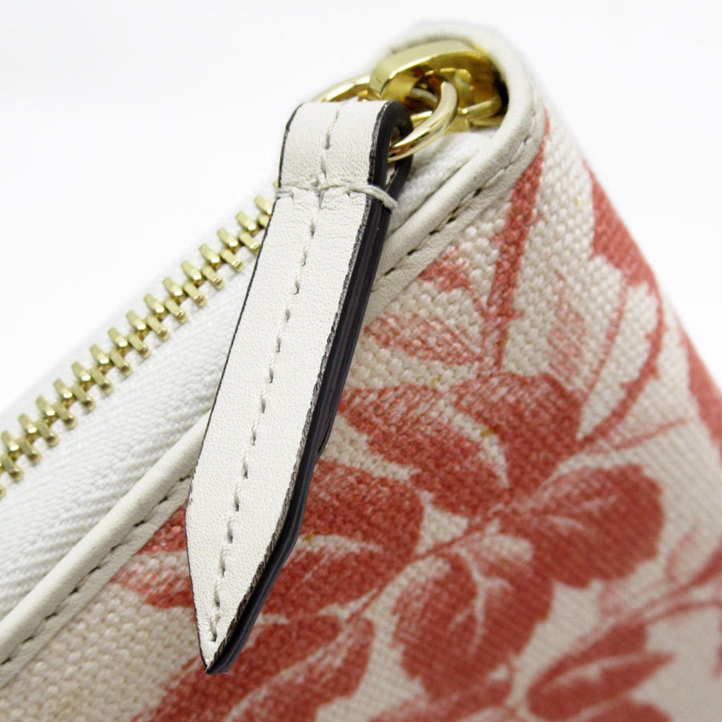 Gucci Red Color White Canvas Coin Purse/Coin Case