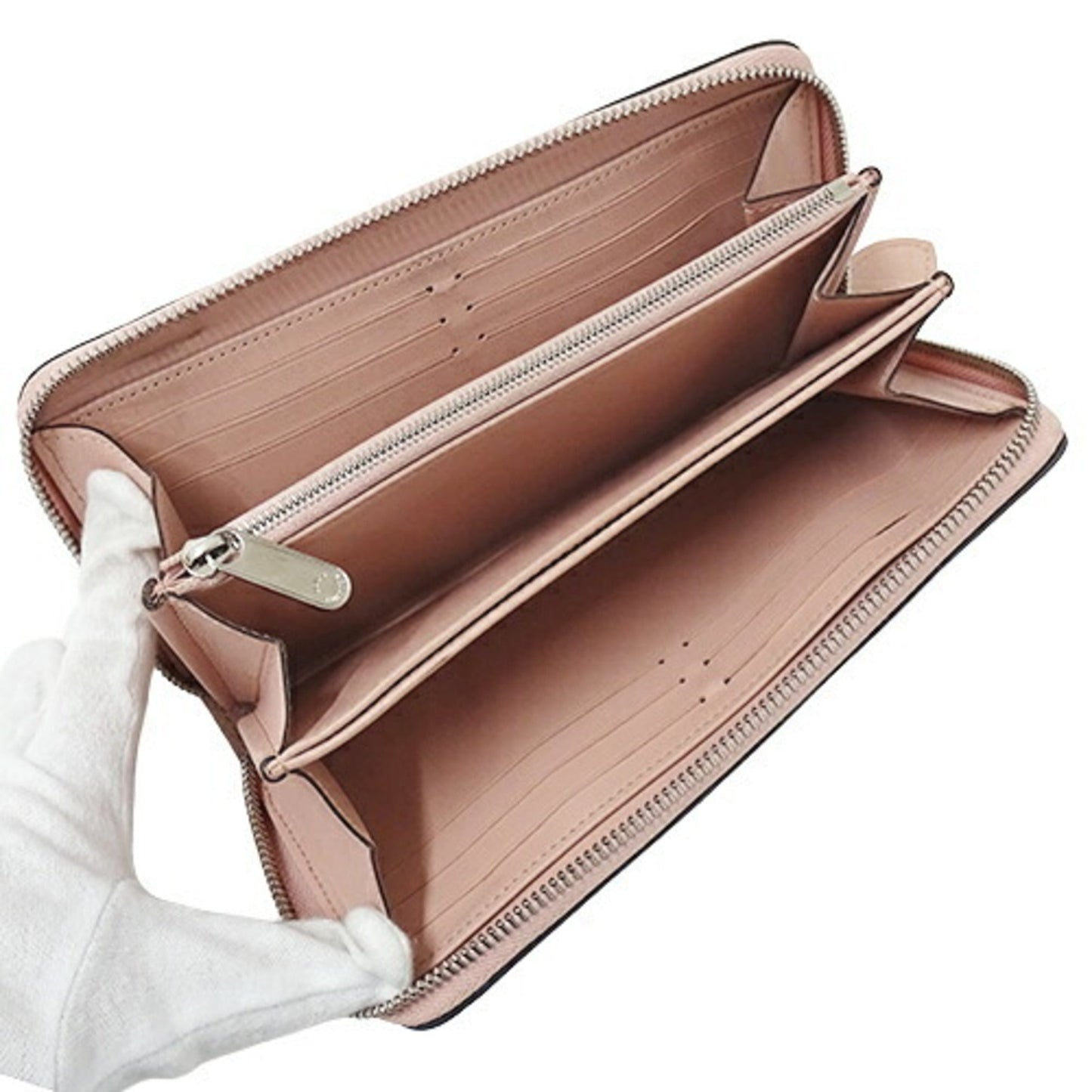 LOUIS VUITTON Wallet Monogram Mahina Women's Long Zippy Magnolia M61868 Pink Round