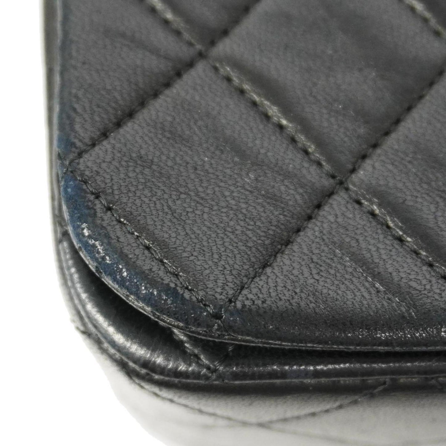 Chanel Shoulder Bag Matelasse Chain Lambskin Black Women's