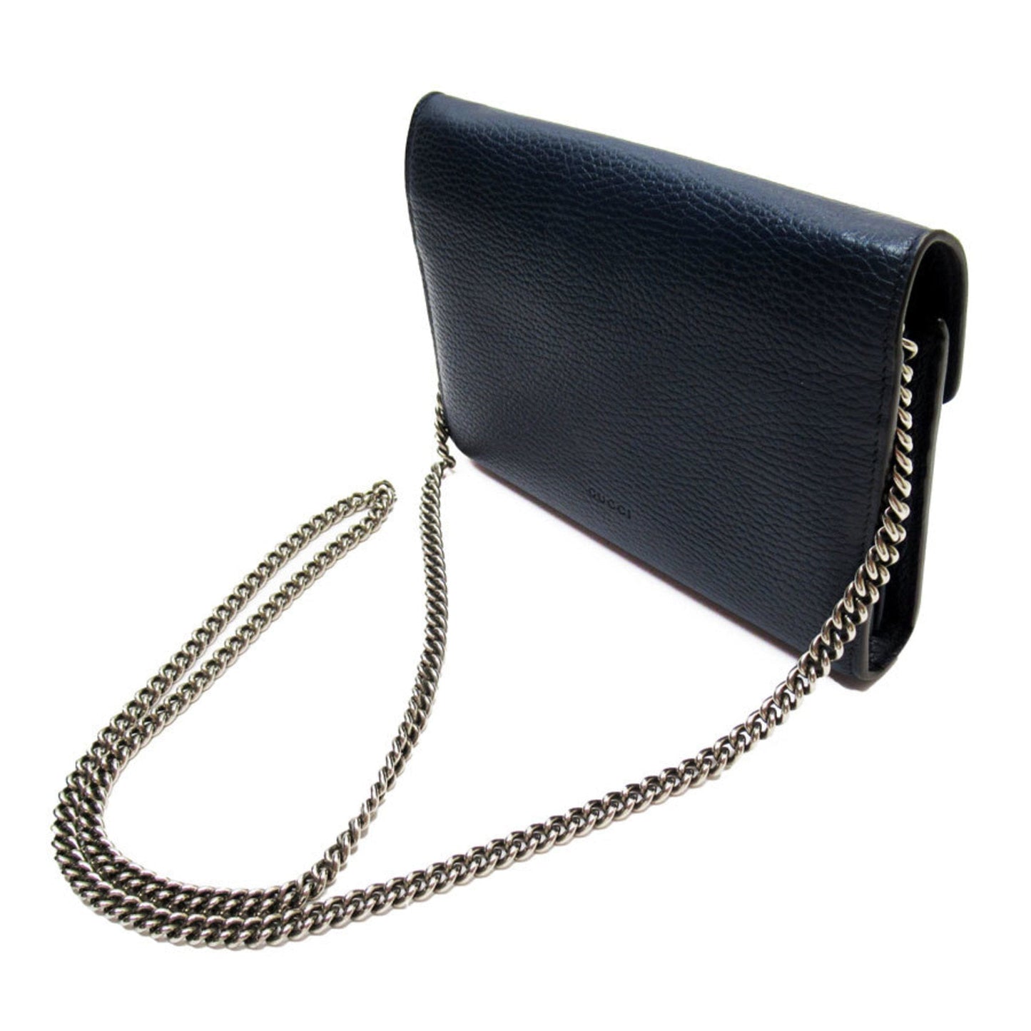 Gucci Navy Leather Coin Purse/Coin Case