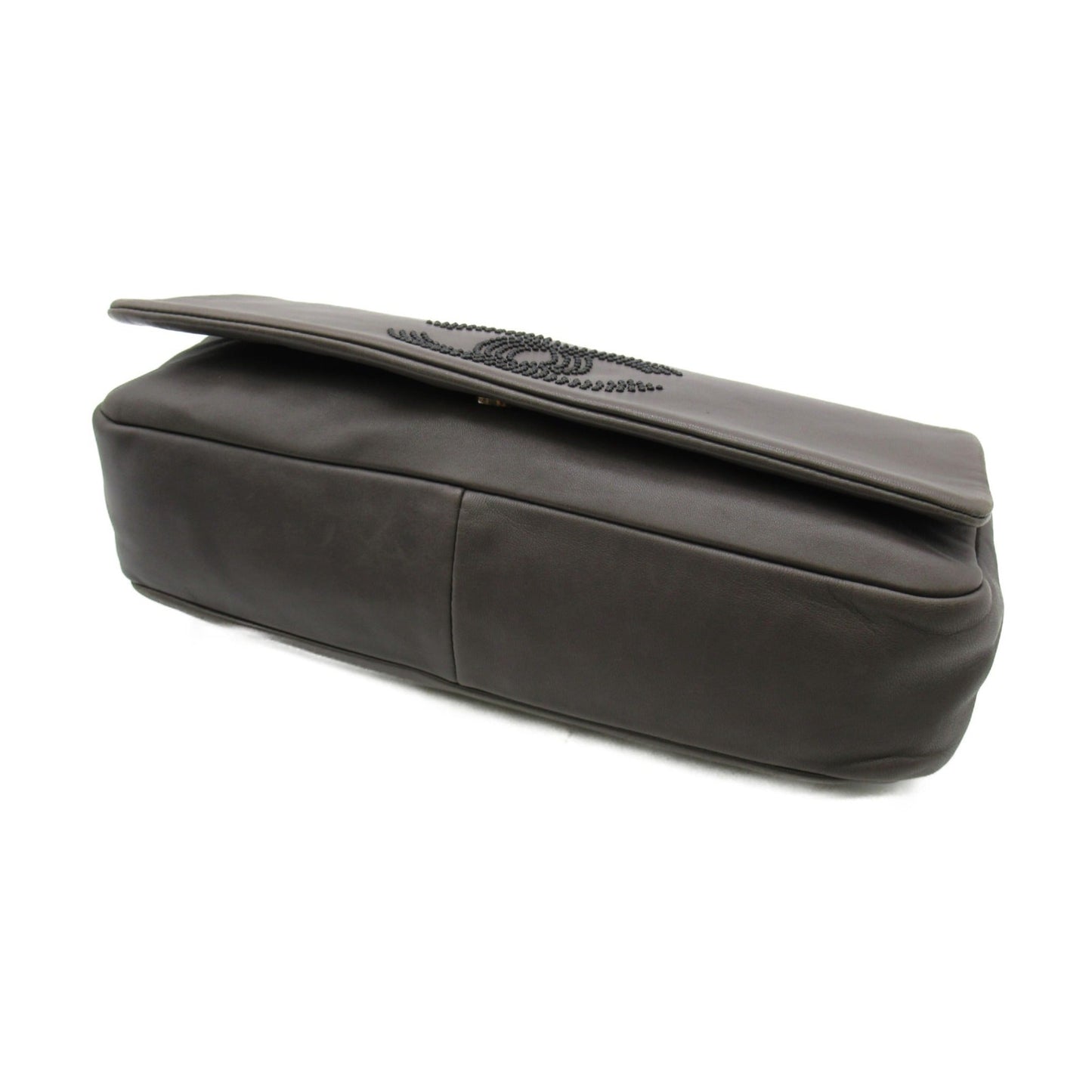 CHANEL ChainShoulder Bag Gray Lambskin (sheep leather)