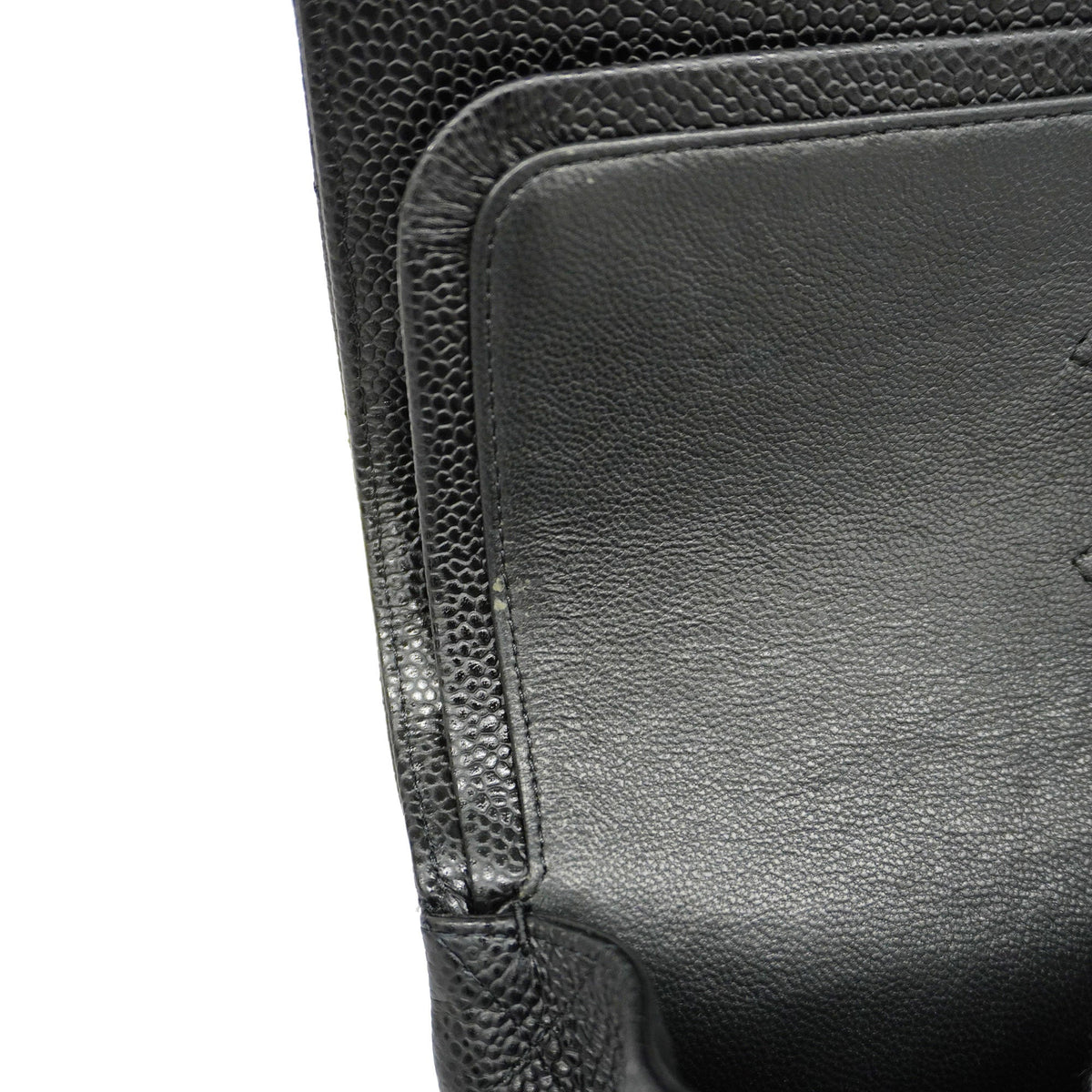 ChanelAuth  Matelasse W Flap W Chain Lambskin Women's Leather Shoulder Bag Black