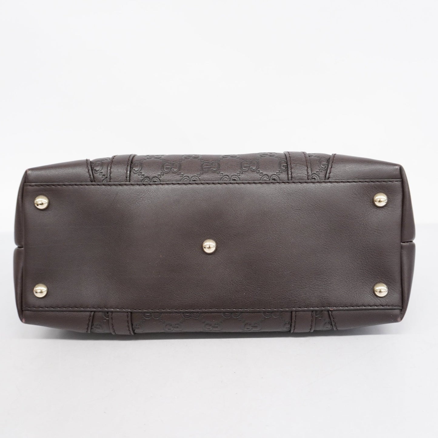 GUCCI ssima Lovely 257069 Women's Leather Tote Bag Brown