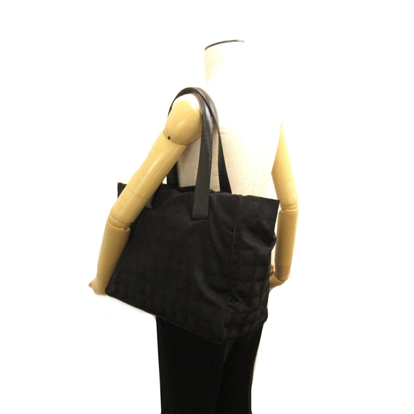 CHANEL New Travel Line Tote MM Bag Nylon Women's Black A15991