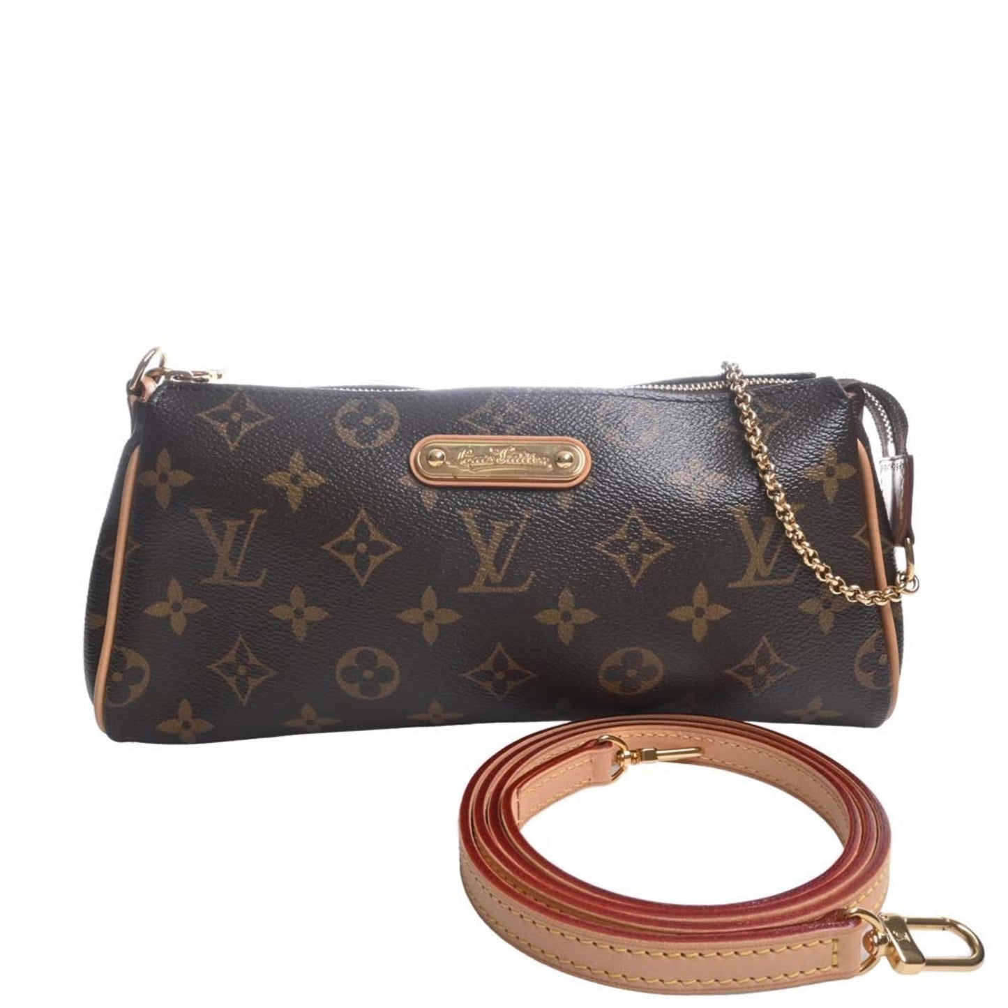 LOUIS VUITTON Monogram Eva Chain Shoulder Bag M95567 Brown Women's