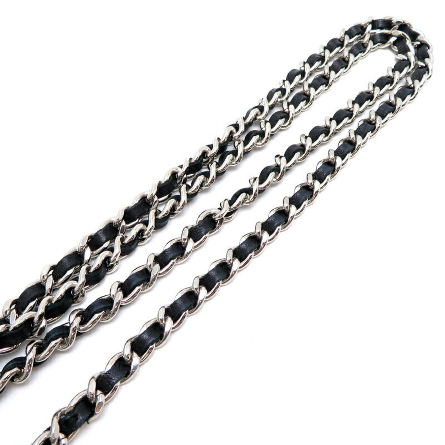 Chanel Seal Matelasse Chain Wallet Women's Shoulder Bag A33814 Lambskin Black