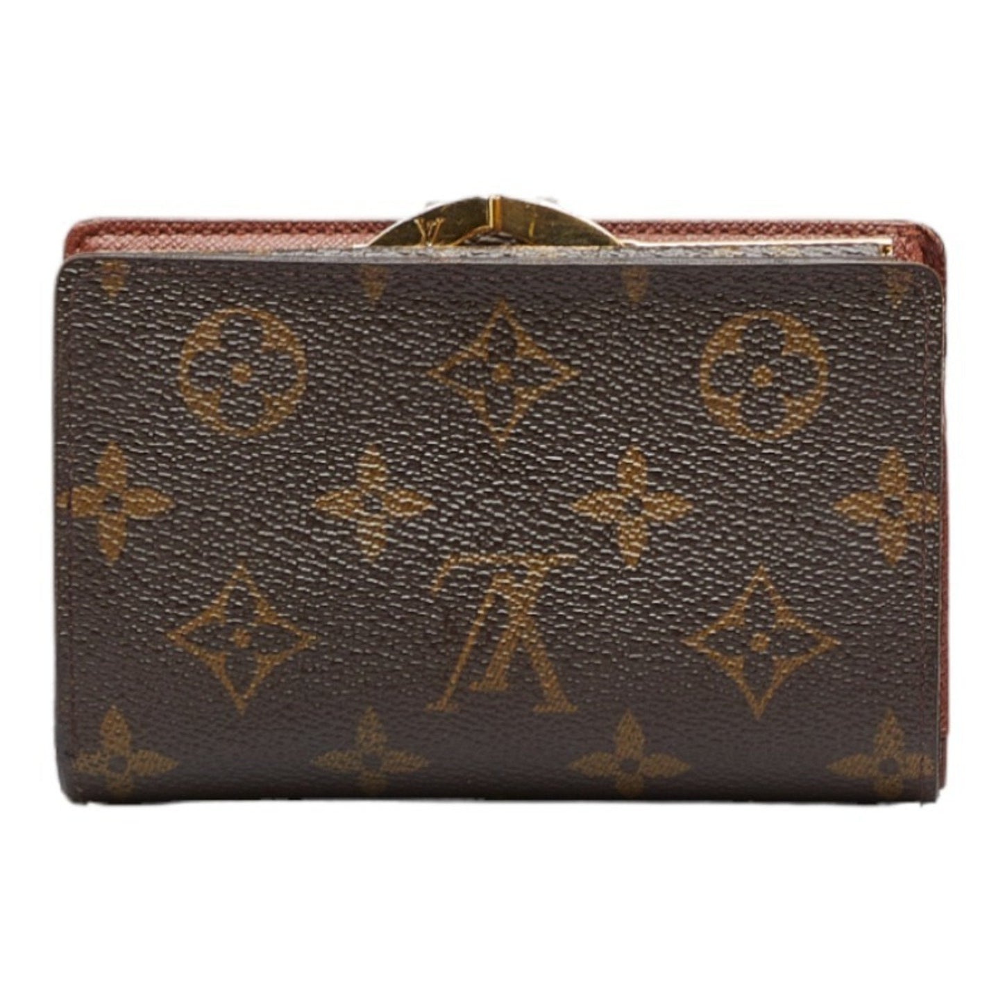 LOUIS VUITTON Monogram Viennois Bifold Wallet M61663 Brown PVC Leather Women's