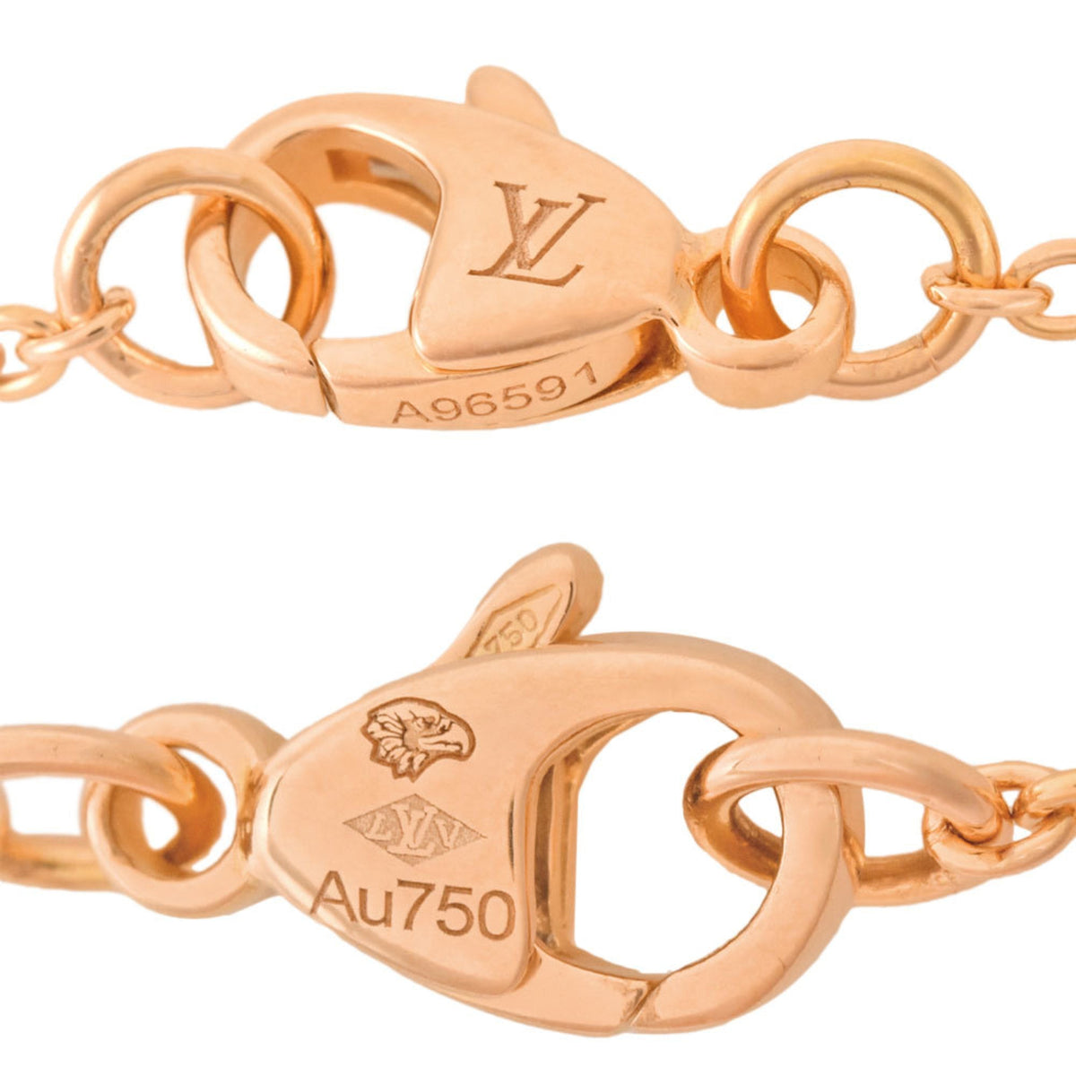 LOUIS VUITTON Pendantif Empreinte Necklace 40cm K18PG Q93673