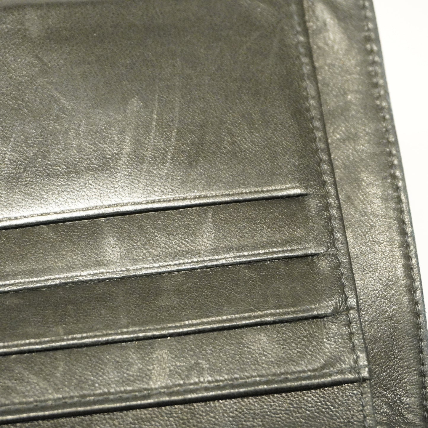 Chanel[3cc2369]   wallet caviar skin black gold metal