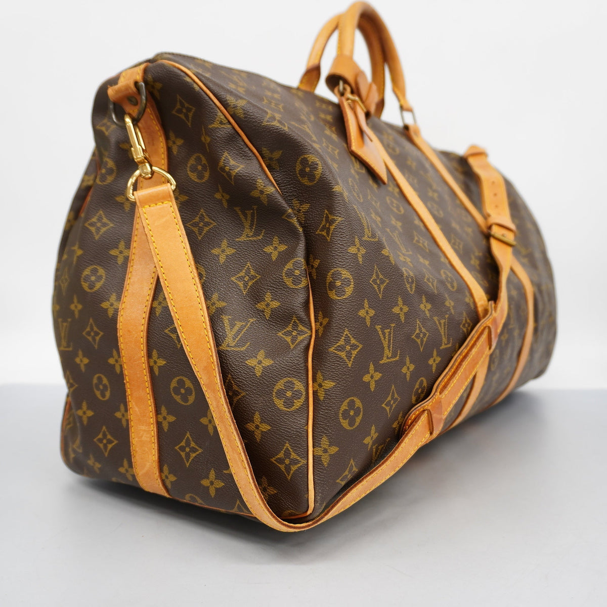 LOUIS VUITTONAuth  Monogram Keepall Bandouliere 60 M41412 Boston Bag