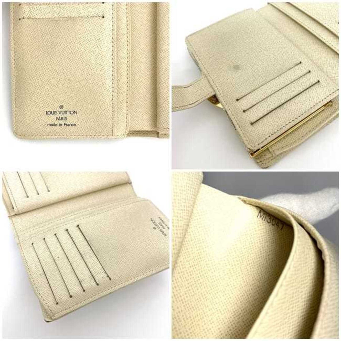 LOUIS VUITTON Wallet Portefeuille Viennois Gray White Damier Azur N61676 Bifold Canvas GP MI3047  Folding Gamaguchi