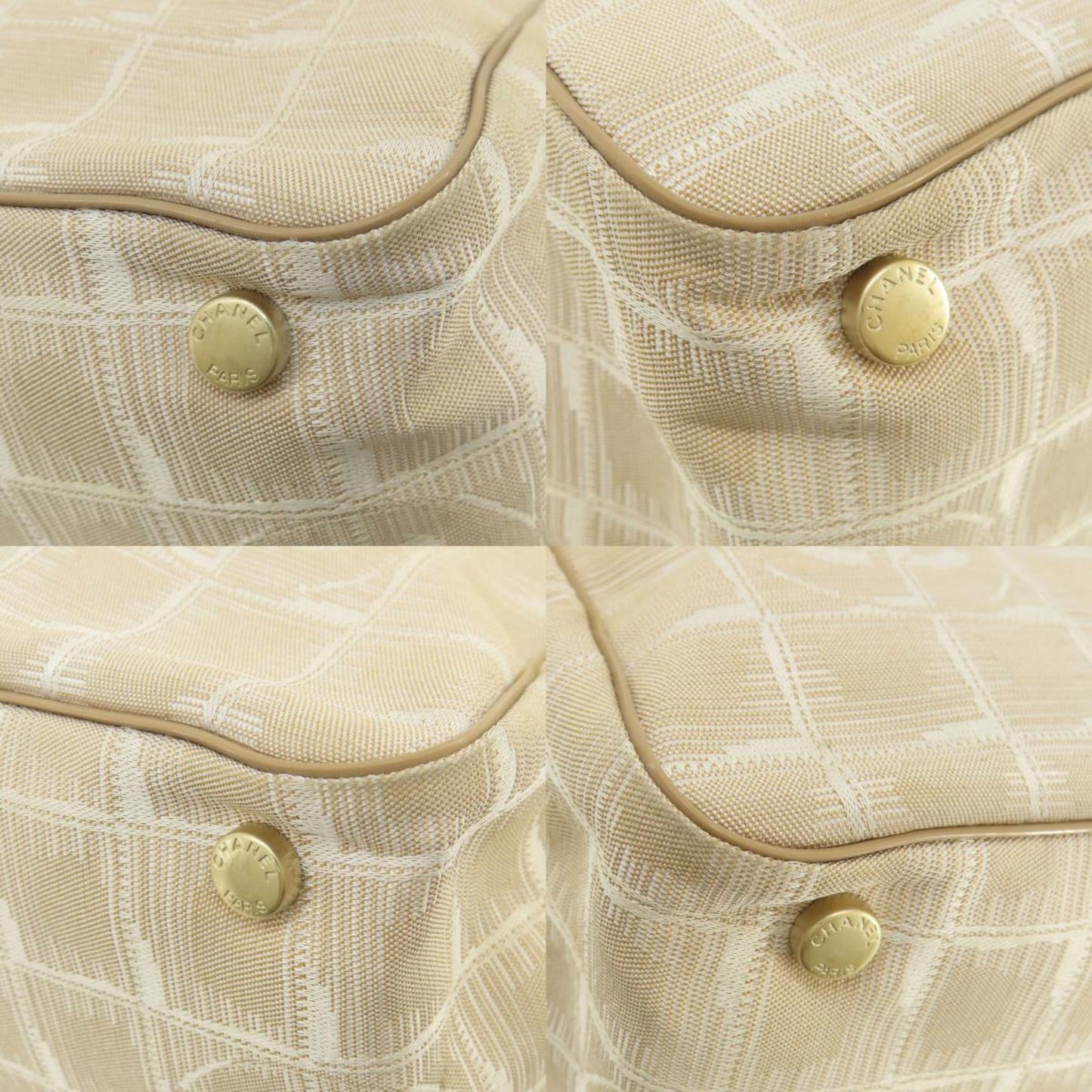 Chanel New Travel Line MM Tote Bag Nylon Jacquard Women's