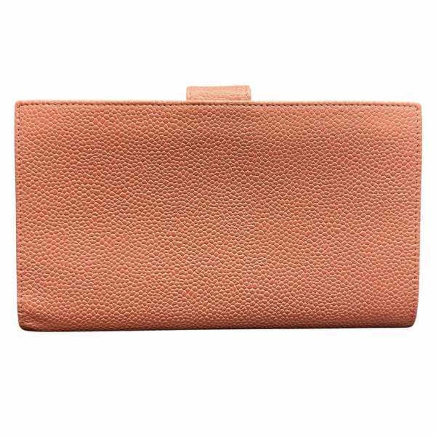 CHANEL A13498 Coco Mark Caviar Skin Long Wallet Bi-fold for Women