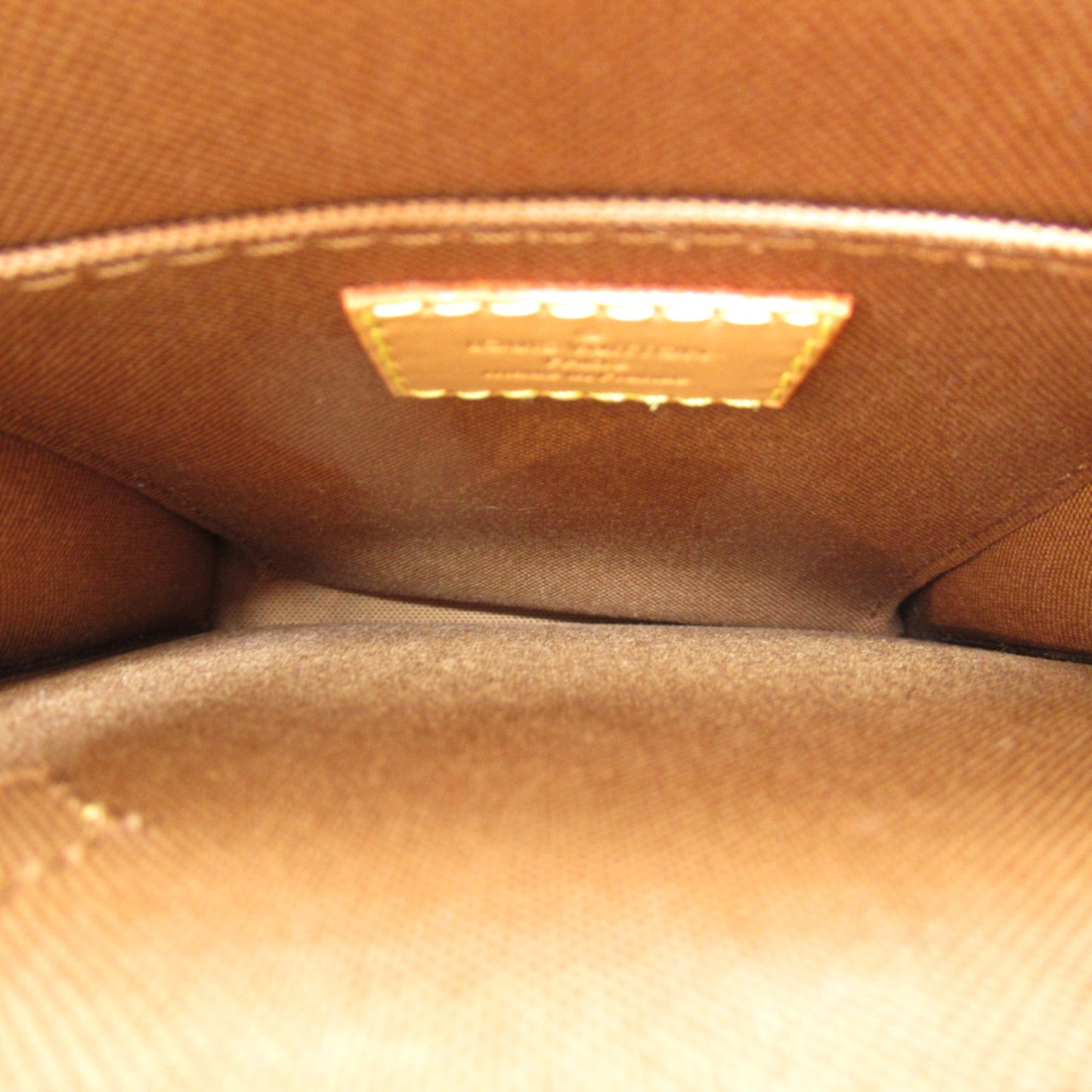 LOUIS VUITTON Petit Sac Plat Shoulder Bag Brown Monogram PVC coated canvas M81295