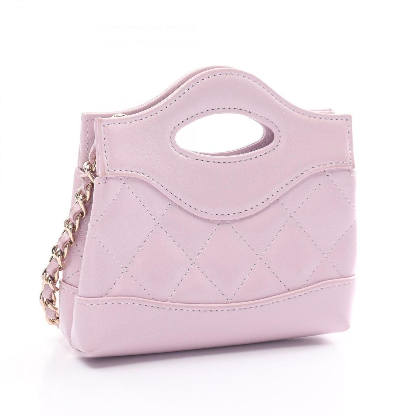 CHANEL Chanel 31 Nano Shoulder Bag Leather Women's Purple