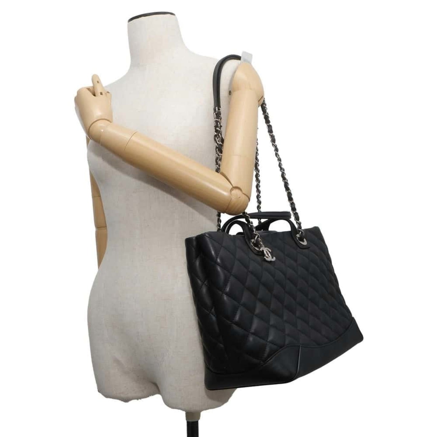 Chanel Chain Tote Bag Matelasse Coco Mark CHANEL Shoulder Black