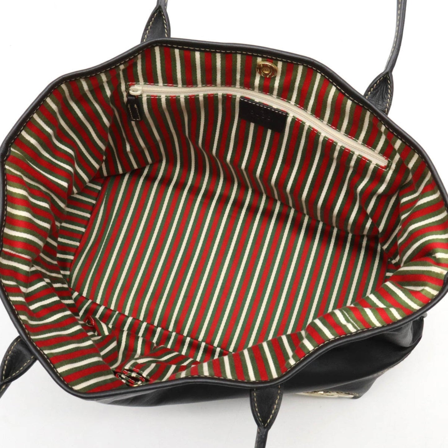 GUCCI New Britt Tote Bag Shoulder Leather Black 169946