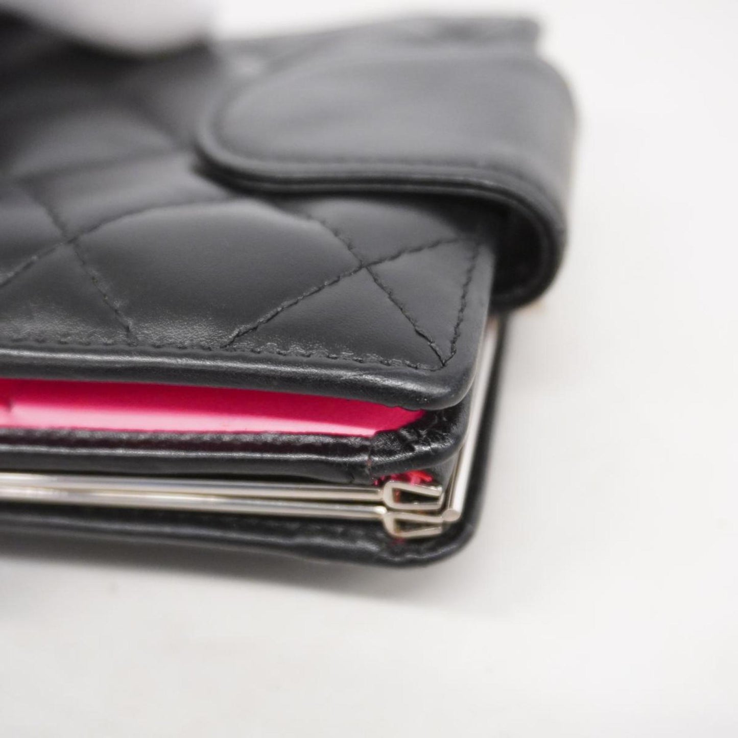 Chanel Wallet Cambon Lambskin Black Women's