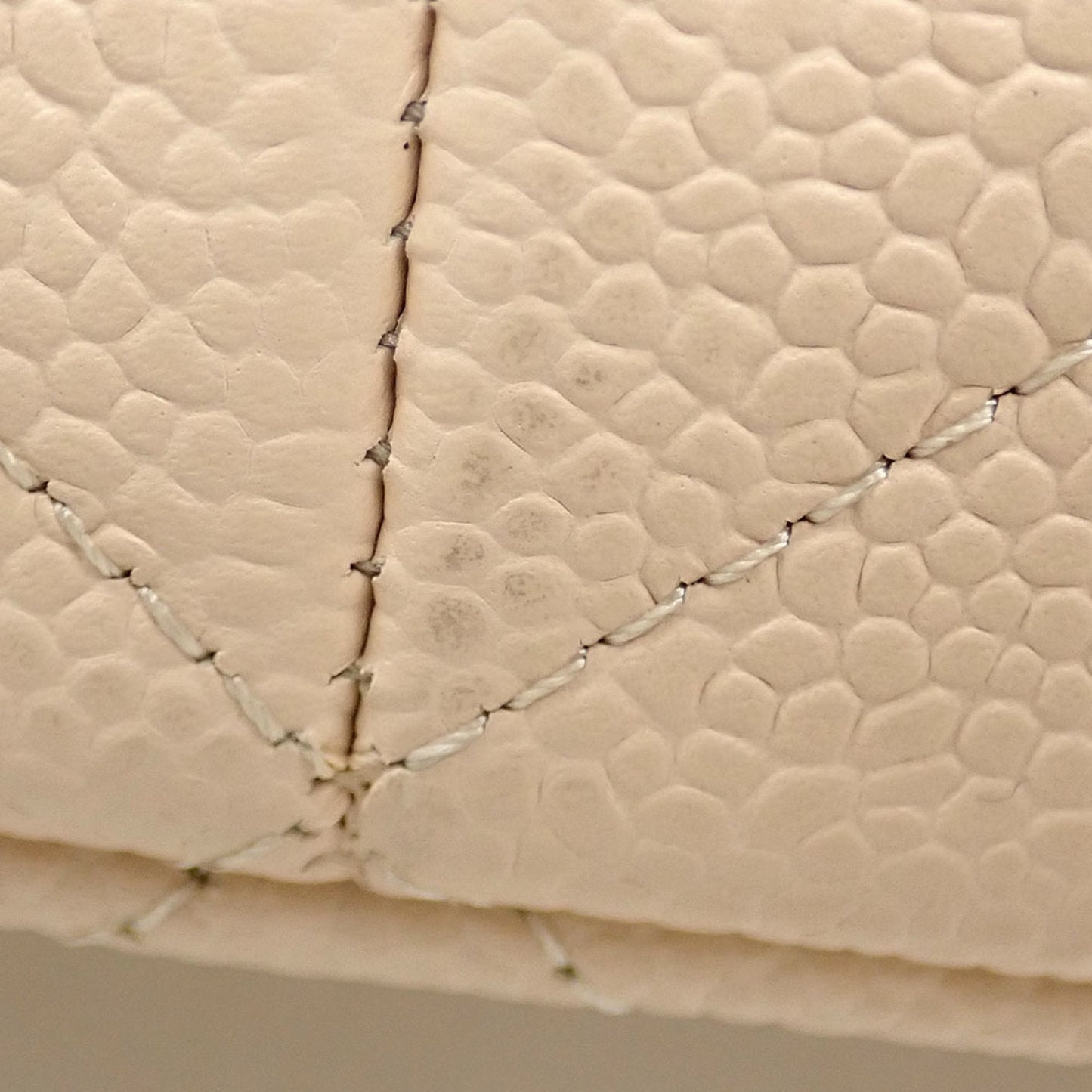 Chanel W flap chain shoulder bag Matelasse 30 Women's Beige Caviar Skin A58600 Coco Mark