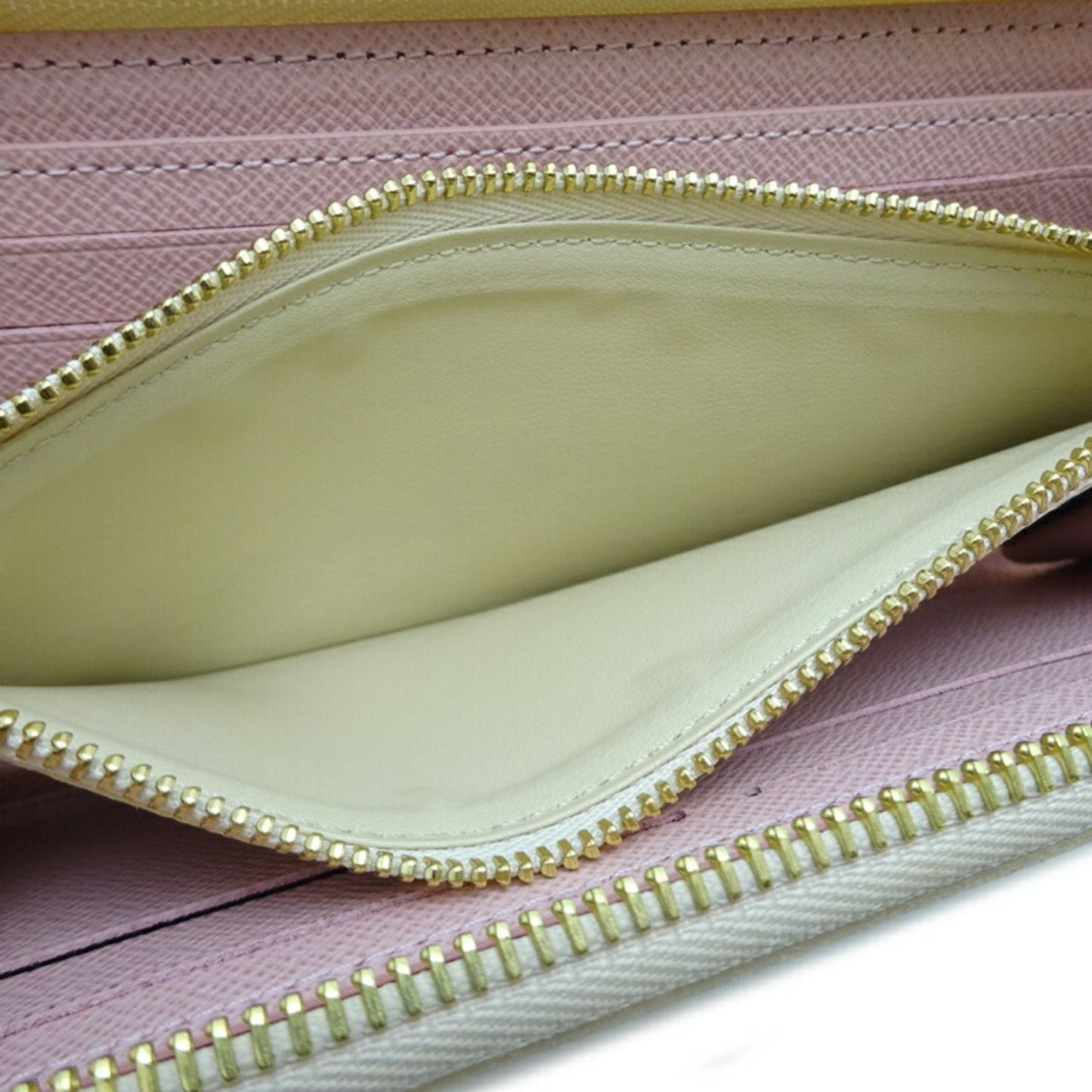 LOUIS VUITTON Portefeuil Clemence Women's Long Wallet N61264 Damier Azur [White]/Rose Ballerine