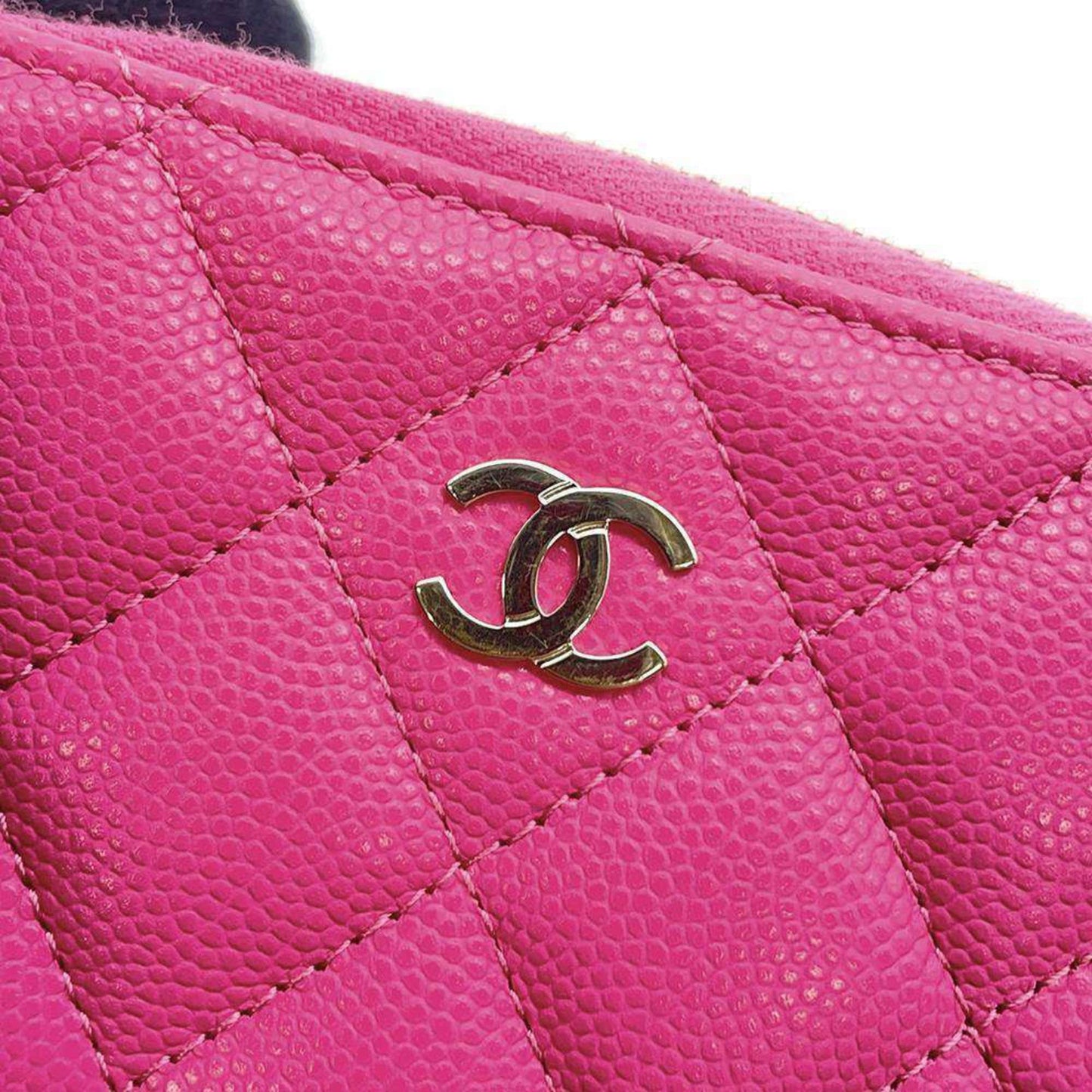 Chanel Wallet/Coin Case Classic Zip Coin Purse Matelasse Coco Mark Caviar Skin AP0216